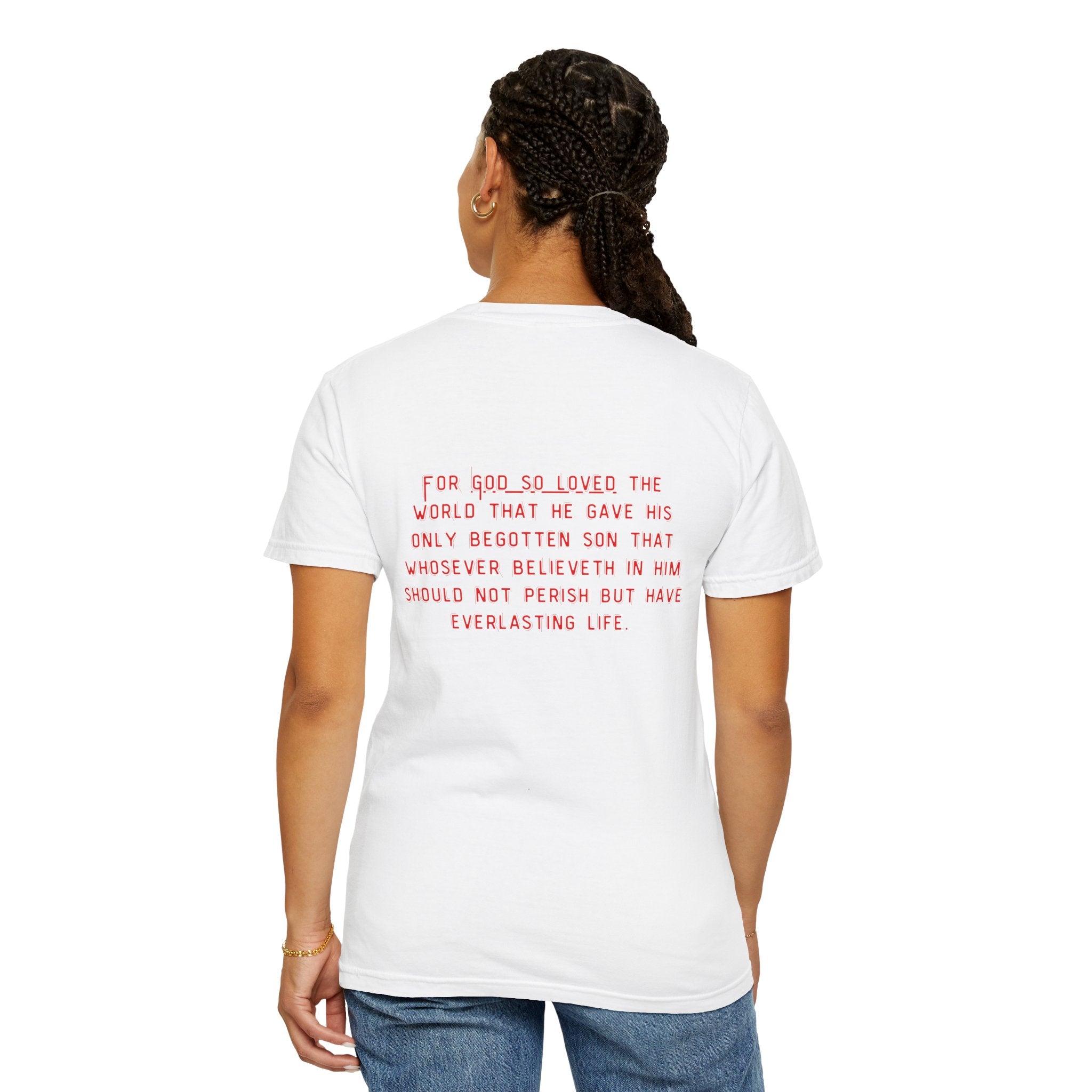 'True Love' T-Shirt — Father, Son, Holy Spirit Hearts Christian Valentine T-Shirt | John 3:16 KJV