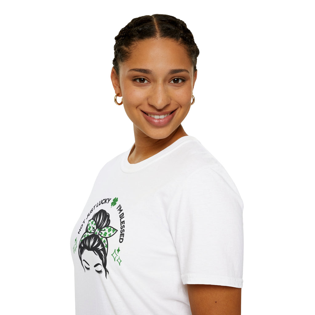 Not Just Lucky - Blessed St Patrick's Day Unisex Softstyle T-Shirt
