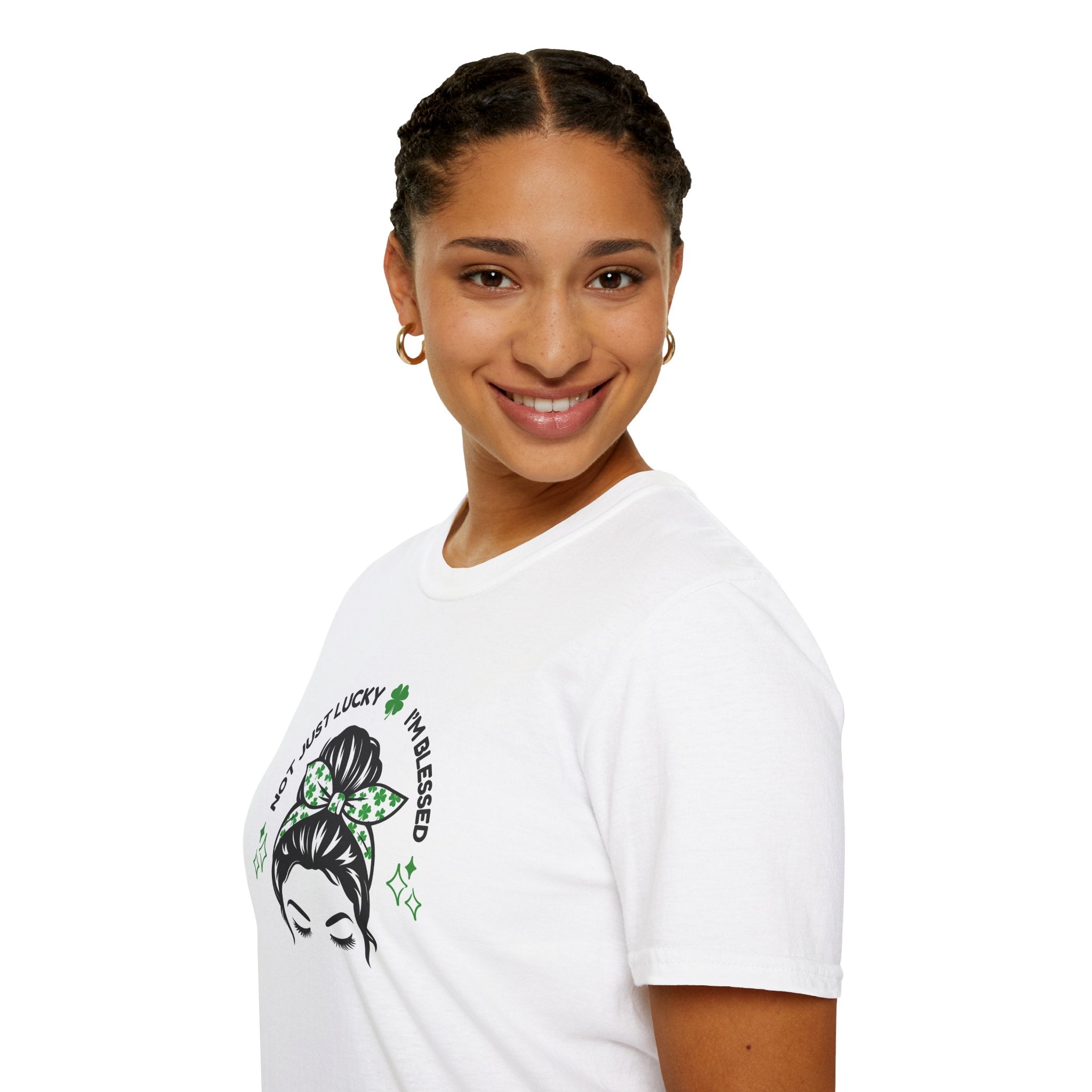 Not Just Lucky - Blessed St Patrick's Day Unisex Softstyle T-Shirt