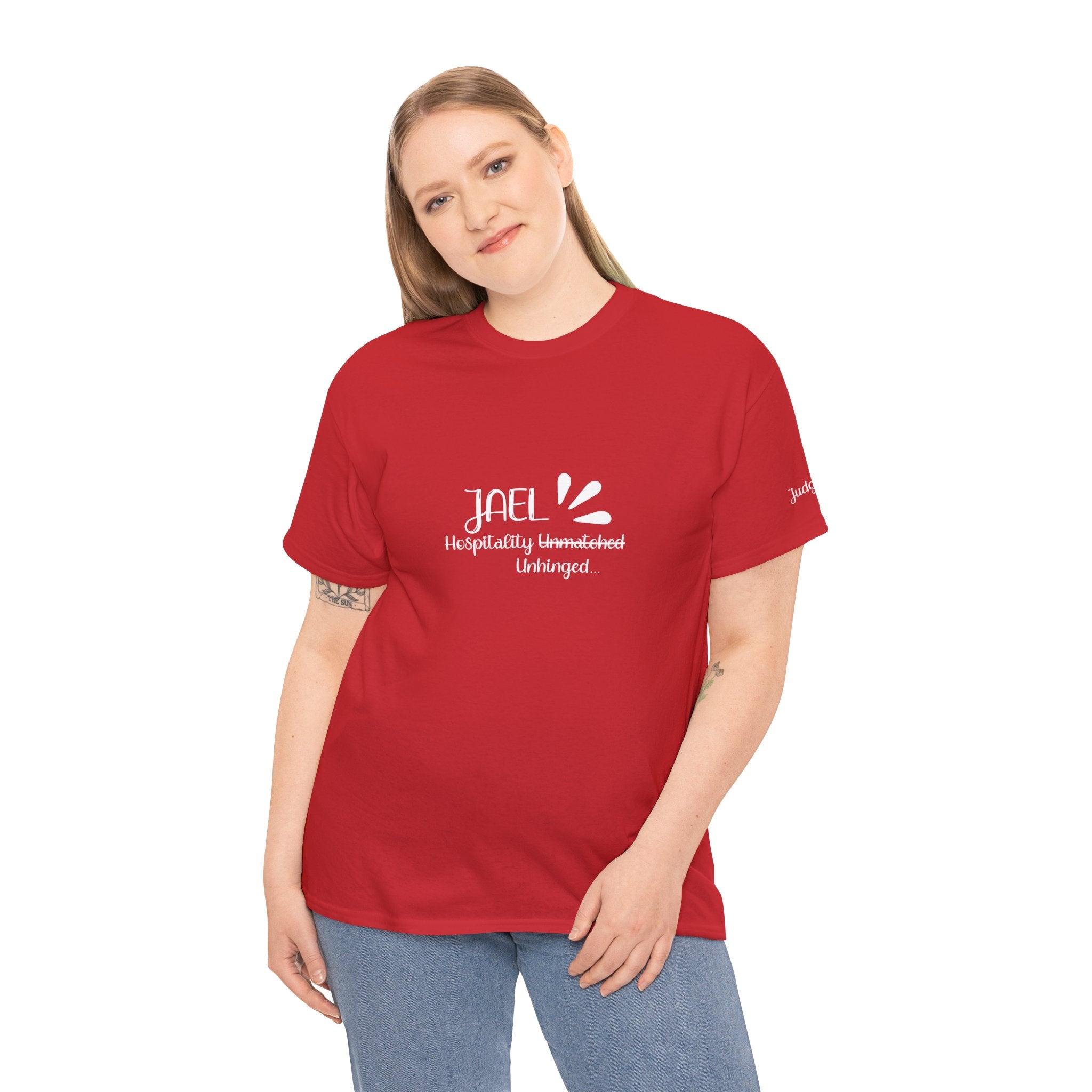 Jael Shirt – “Hospitality Unhinged” Funny Christian Tee