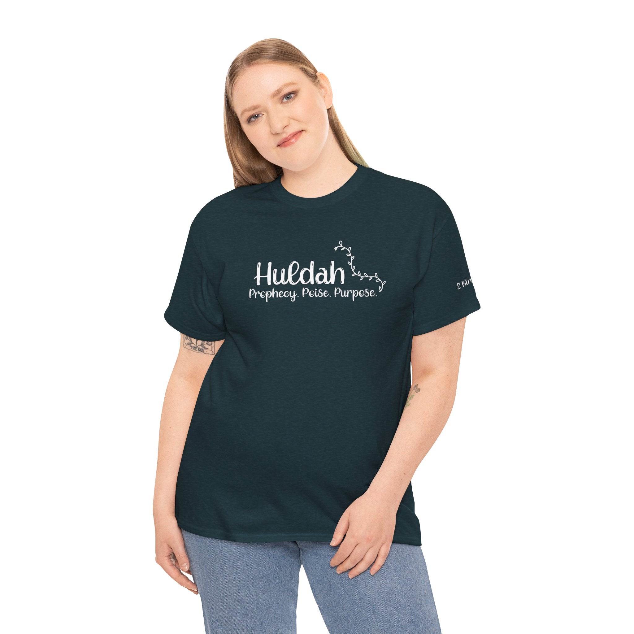 Huldah Shirt – Prophecy, Poise, Purpose – Christian T-Shirt – Women of the Bible – Faith & Inspiration Tee