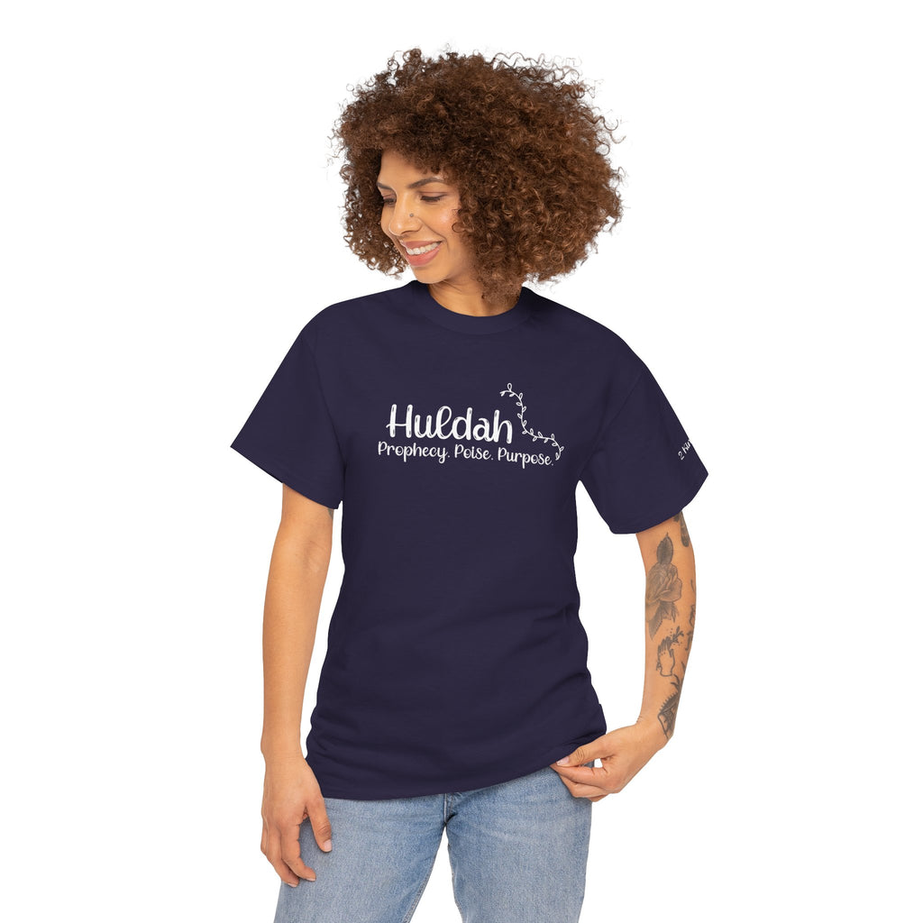 Huldah Shirt – Prophecy, Poise, Purpose – Christian T-Shirt – Women of the Bible – Faith & Inspiration Tee