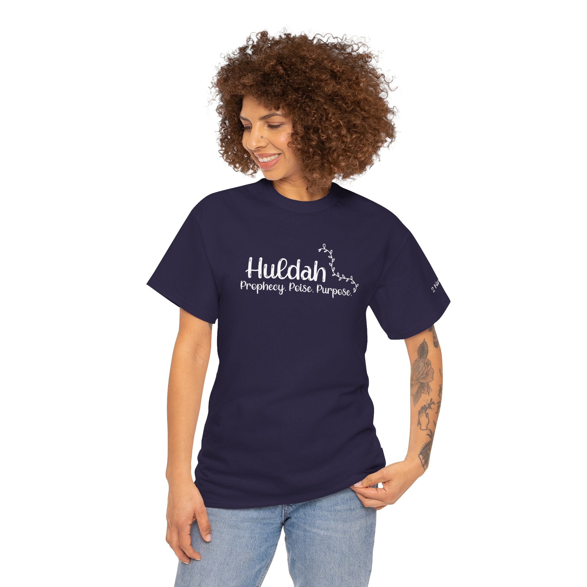Huldah Shirt – Prophecy, Poise, Purpose – Christian T-Shirt – Women of the Bible – Faith & Inspiration Tee