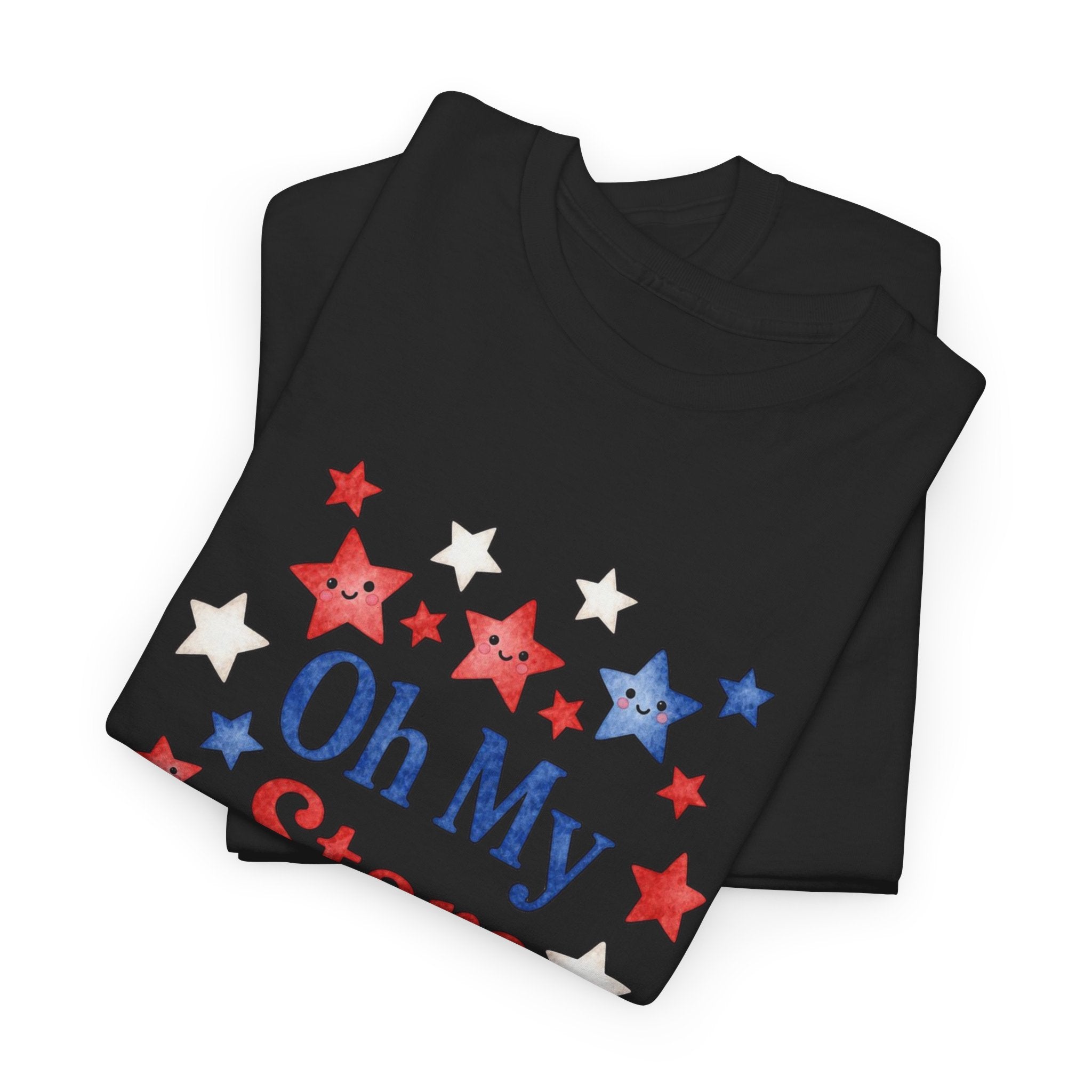 Oh My Stars T-Shirt - Patriotic Red White and Blue Women's Tee