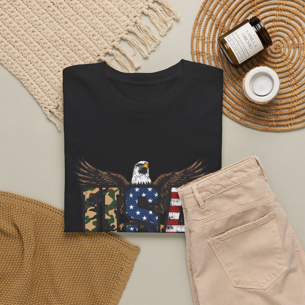 USA Bald Eagle T-Shirt - Patriotic American Flag Tee for Men and Women