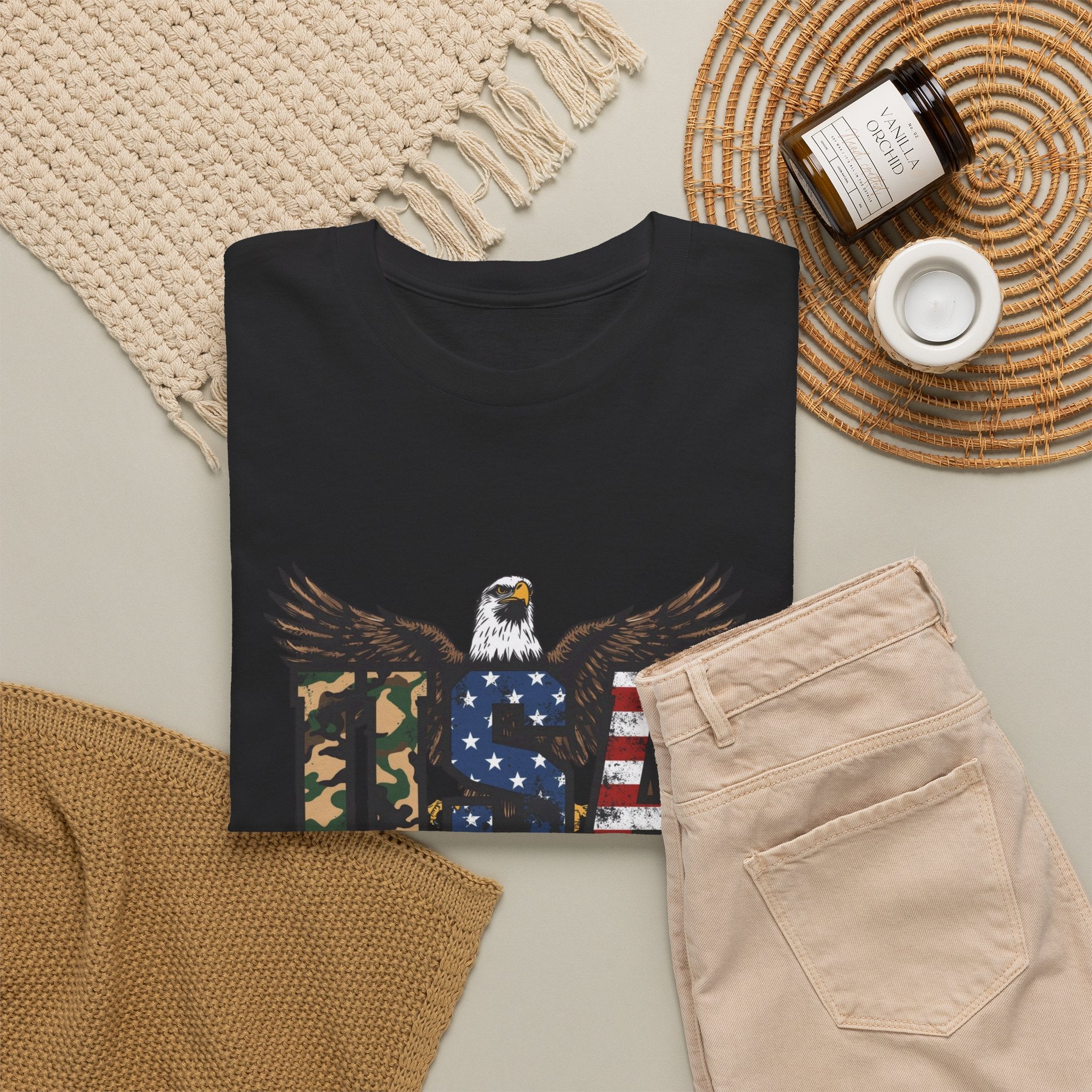 USA Bald Eagle T-Shirt - Patriotic American Flag Tee for Men and Women