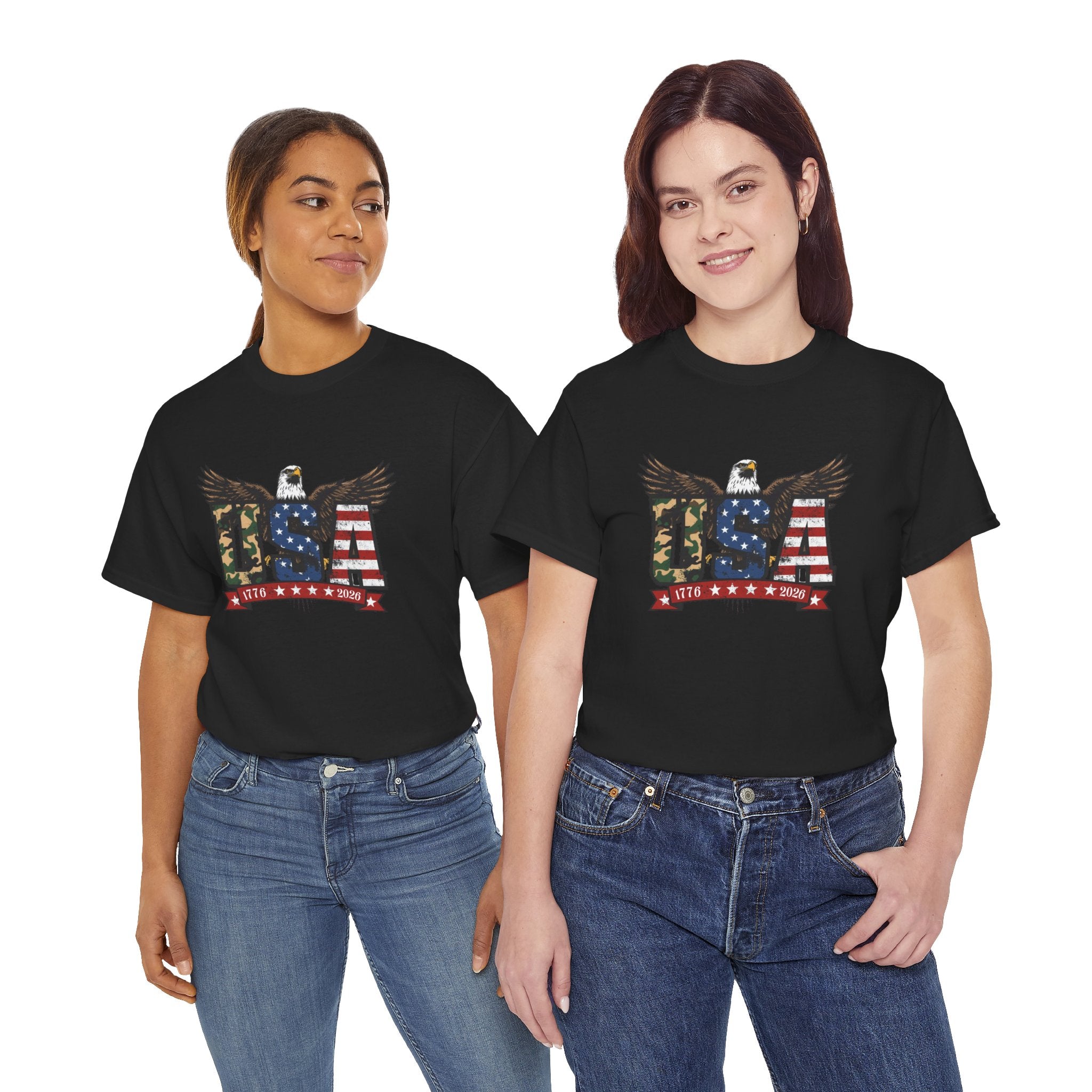 USA Bald Eagle T-Shirt - Patriotic American Flag Tee for Men and Women