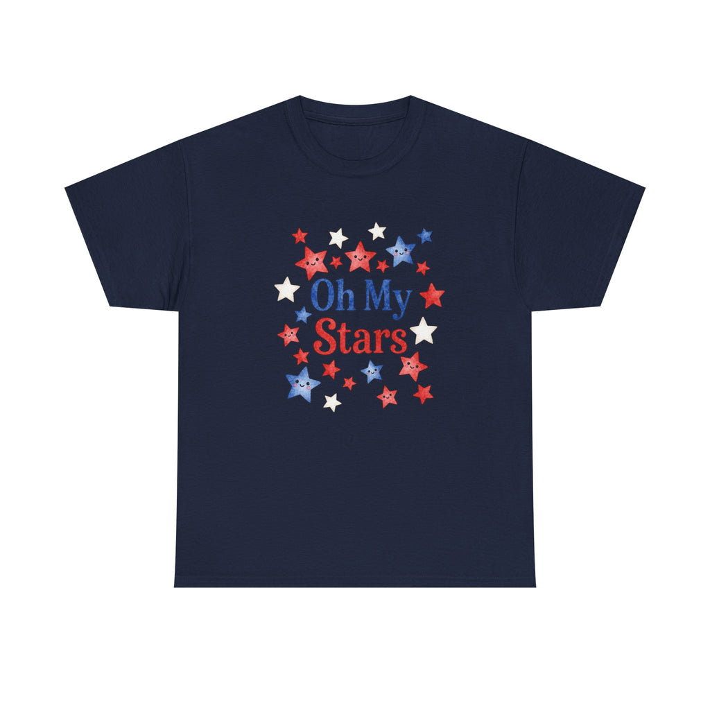 Oh My Stars T-Shirt - Patriotic Red White and Blue Women's Tee