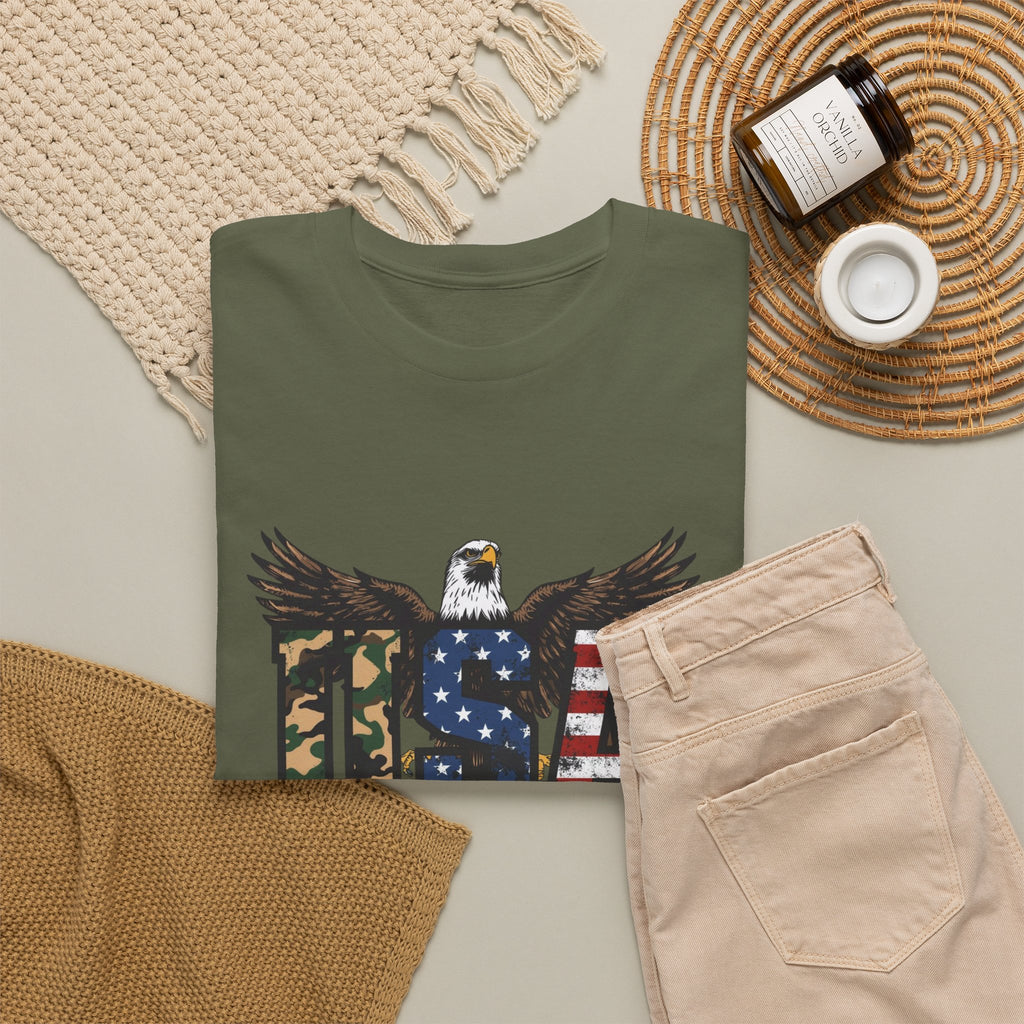 USA Bald Eagle T-Shirt - Patriotic American Flag Tee for Men and Women