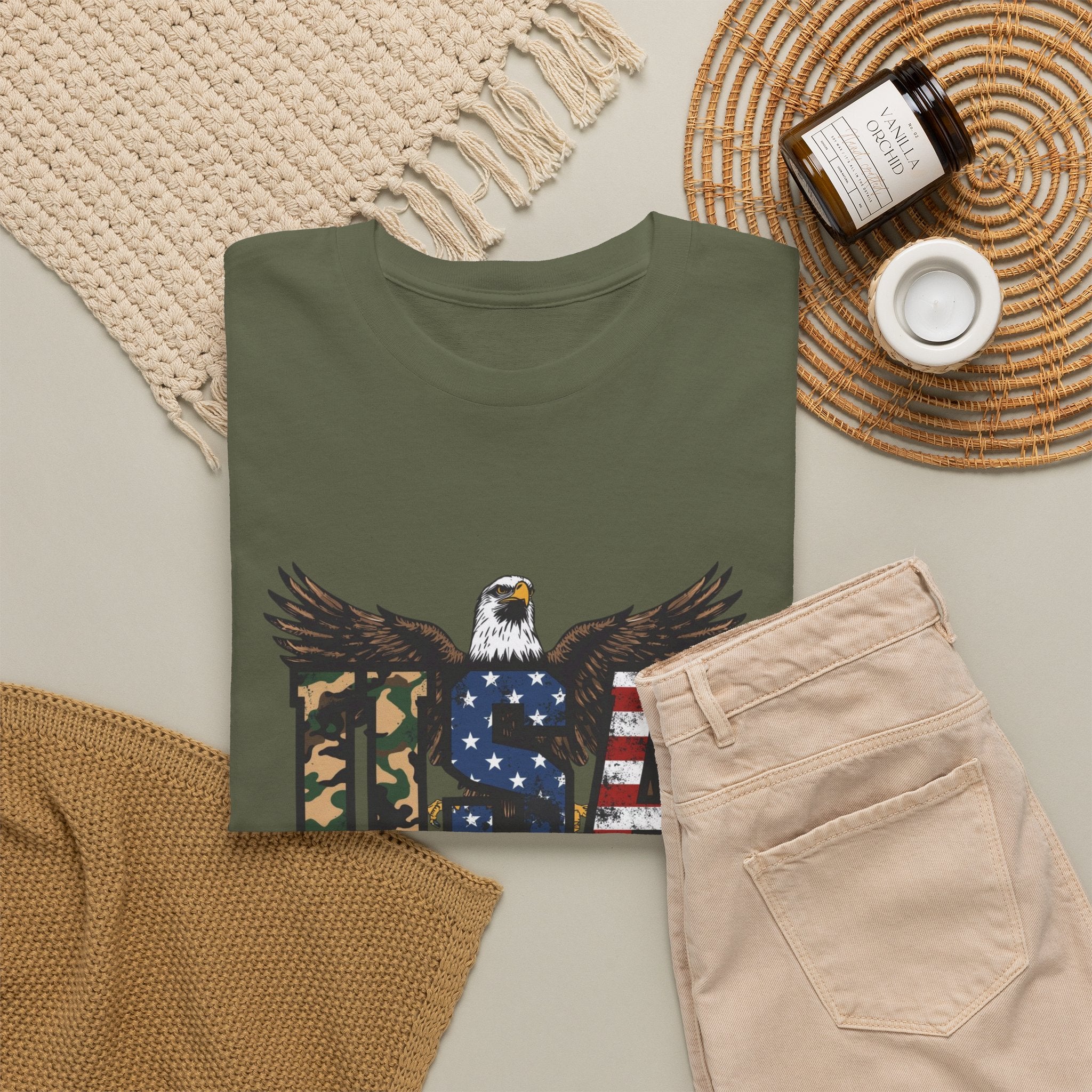 USA Bald Eagle T-Shirt - Patriotic American Flag Tee for Men and Women