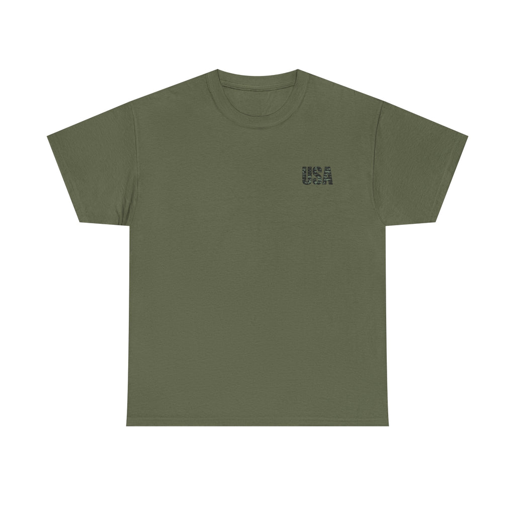 USA Camo Flag T-Shirt - Patriotic Military Style Tee for Men