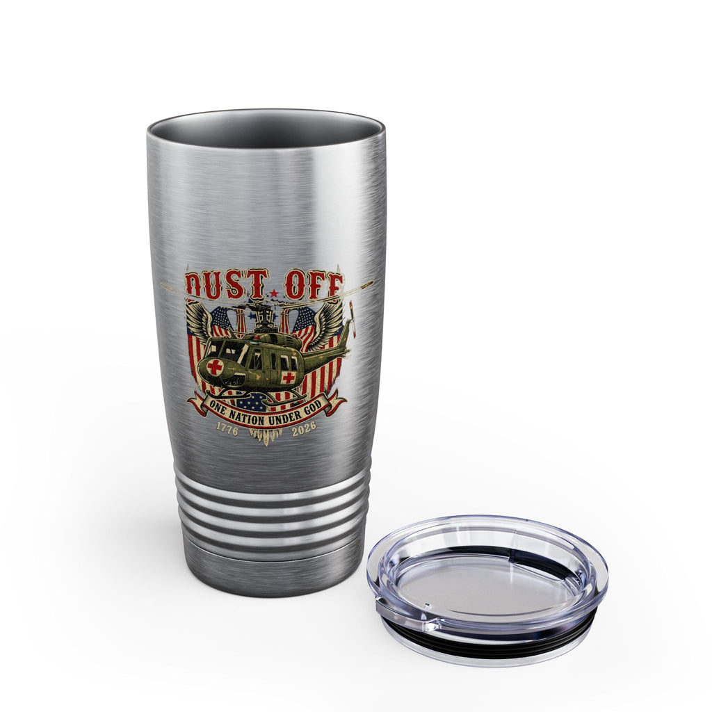 Dust Off Military Helicopter Tumbler — 20oz Patriotic Army Medevac Gift for Veterans