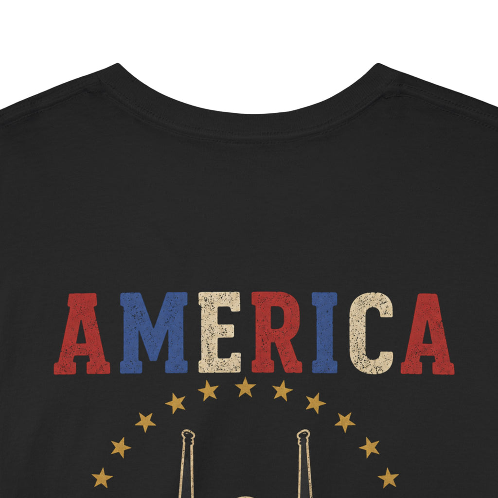 America 250 Years Strong Vintage Aviation Graphic Tee | Patriotic Fighter Jet T-Shirt