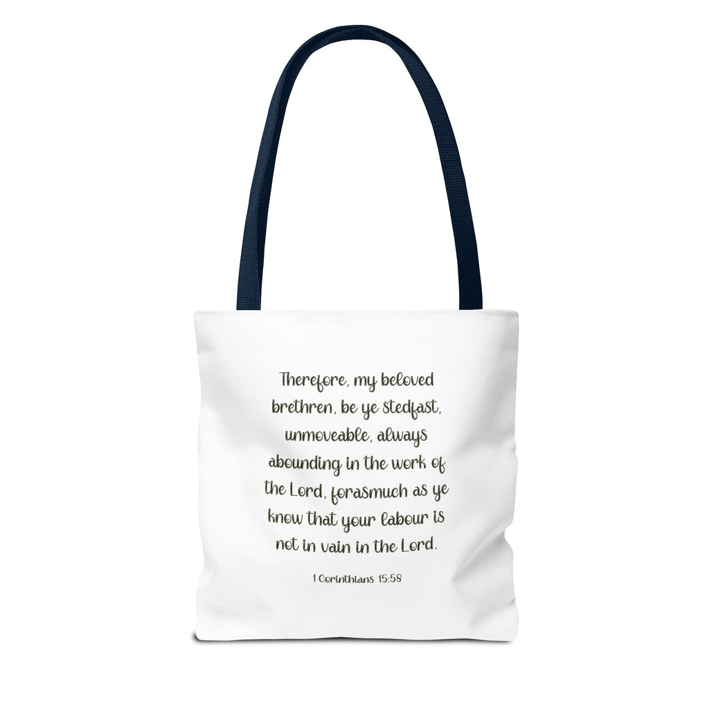 Christian Faith Tote – Sunflowers & Bluebonnets with Bible Verse – KJV Spiritual Bag