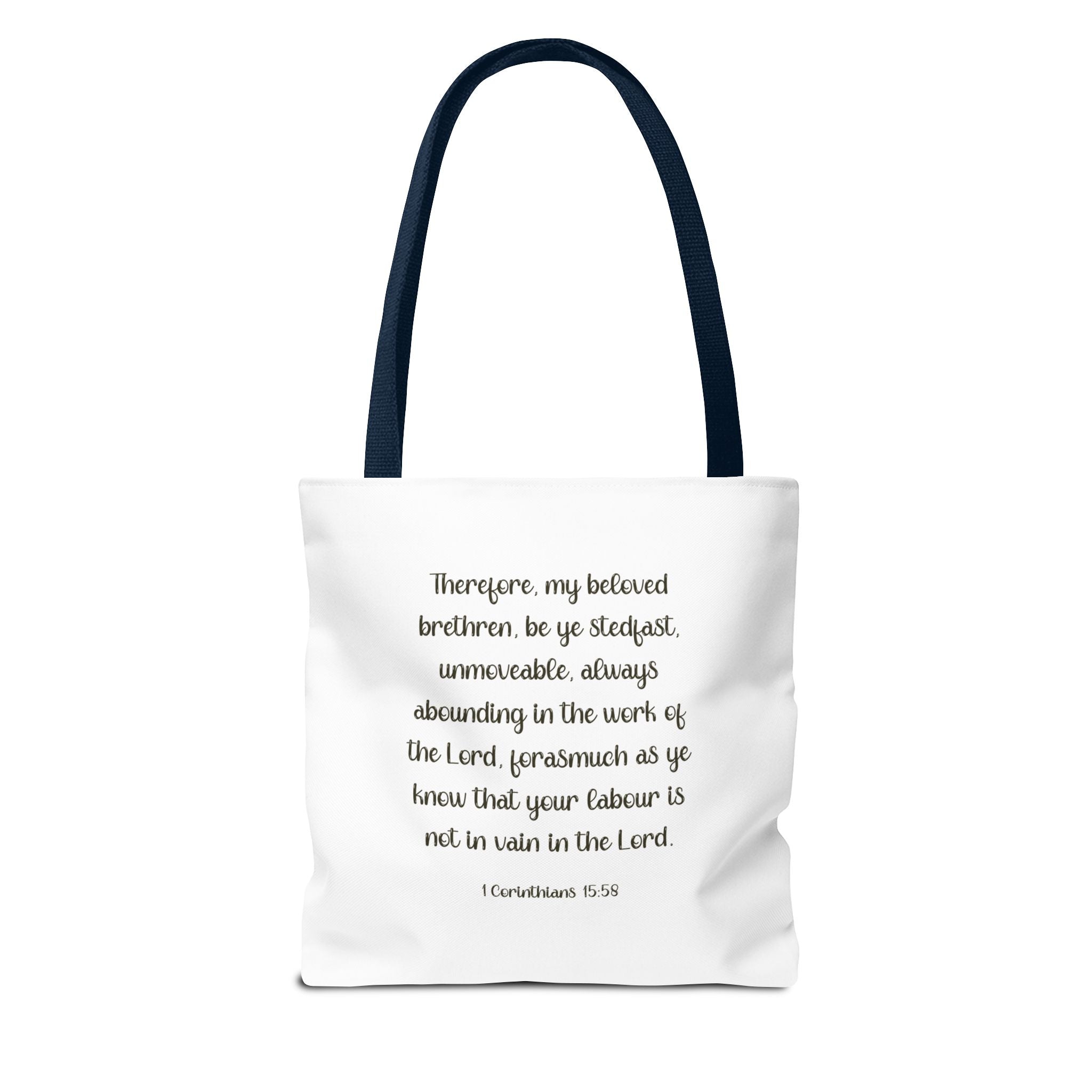 Christian Faith Tote – Sunflowers & Bluebonnets with Bible Verse – KJV Spiritual Bag
