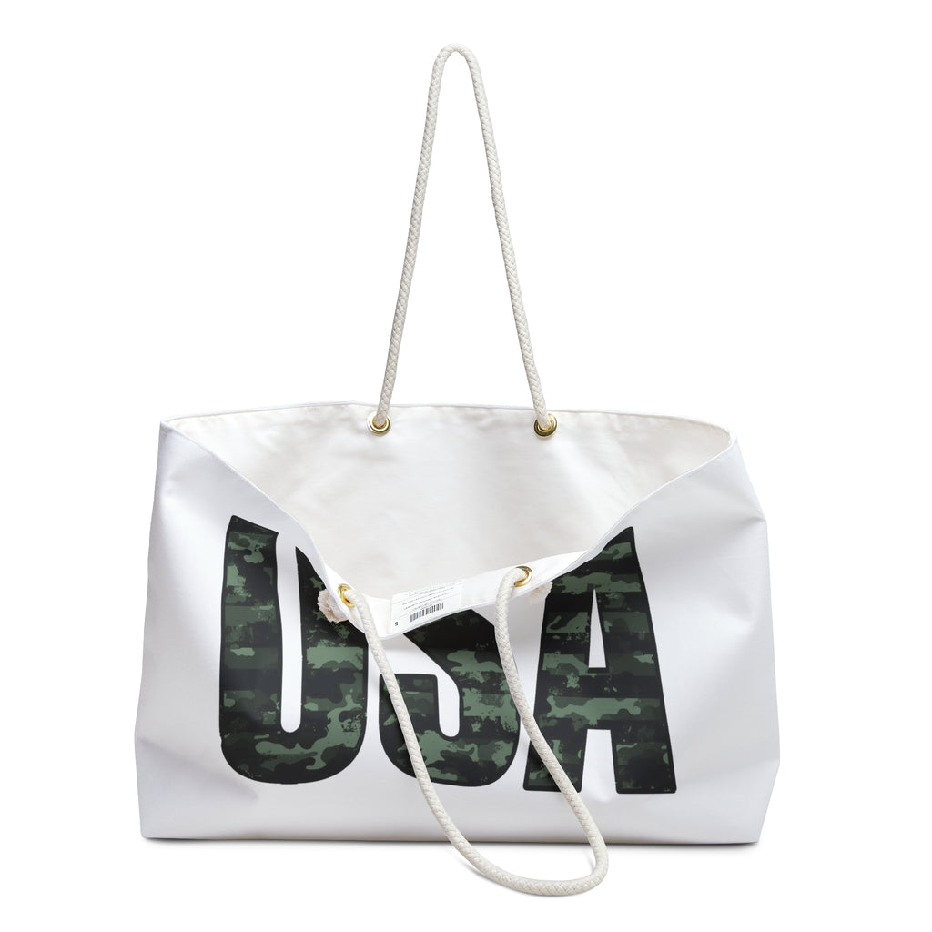 USA Camo Weekender Bag - Camouflage Patriotic Travel Tote