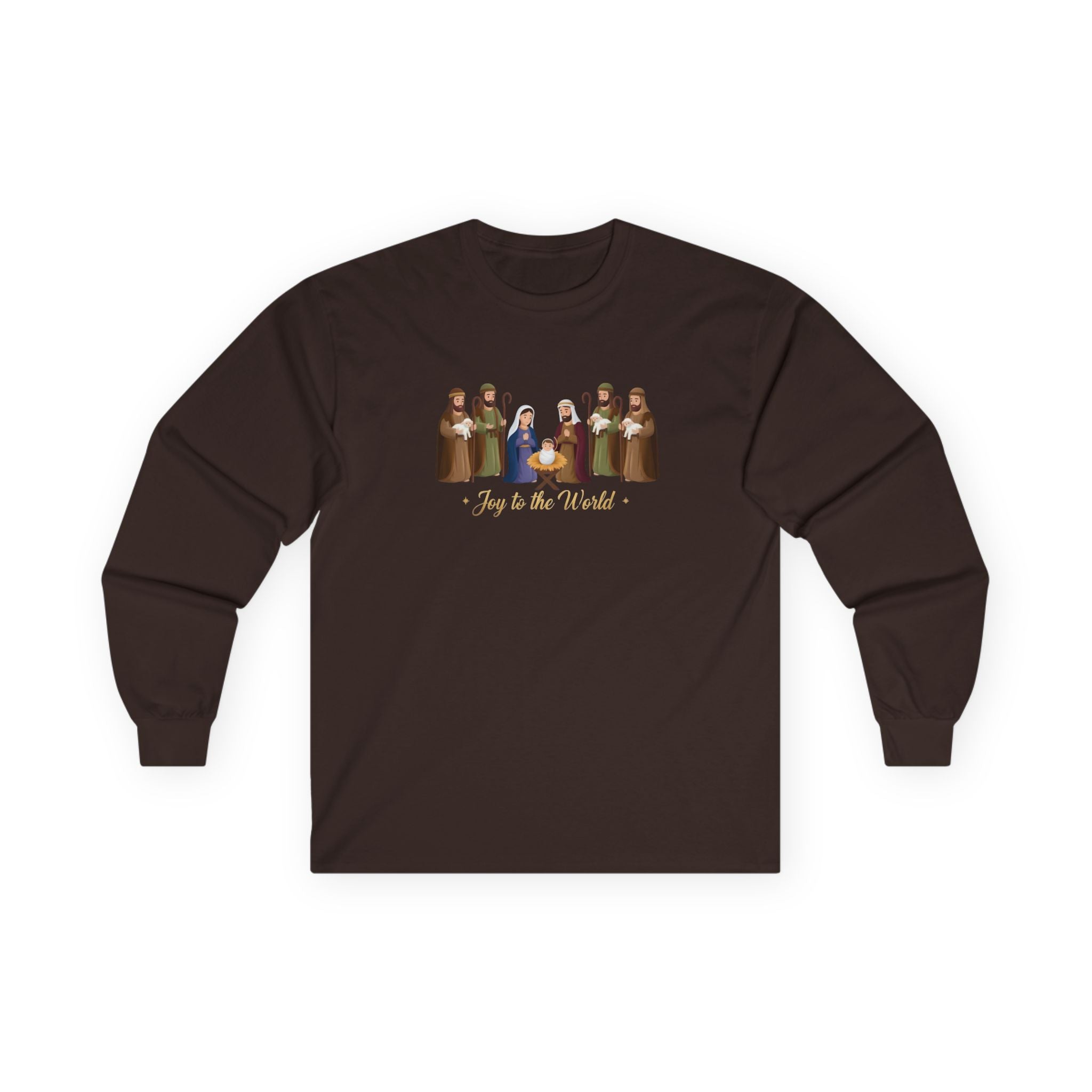 "Joy to the World" Christmas Nativity Long Sleeve Tee