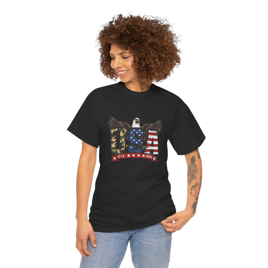 USA Bald Eagle T-Shirt - Patriotic American Flag Tee for Men and Women