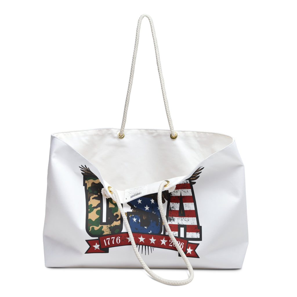 USA Bald Eagle Weekender Bag Patriotic American Flag Travel Tote 1776