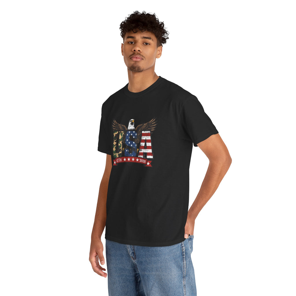 USA Bald Eagle T-Shirt - Patriotic American Flag Tee for Men and Women