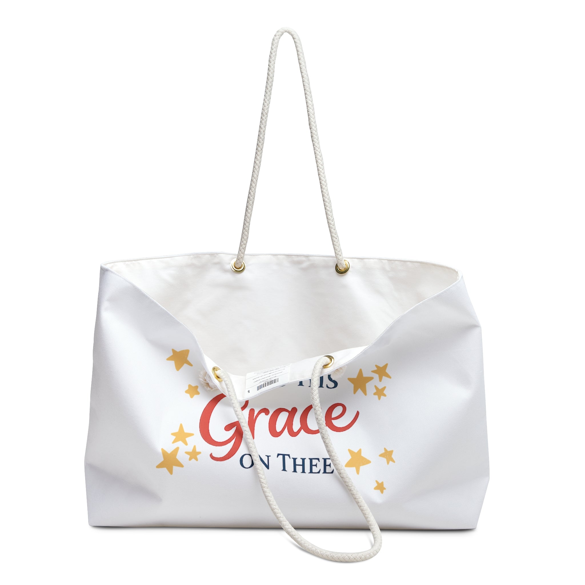 God Shed His Grace on Thee Weekender Bag Patriotic Christian Travel Tote