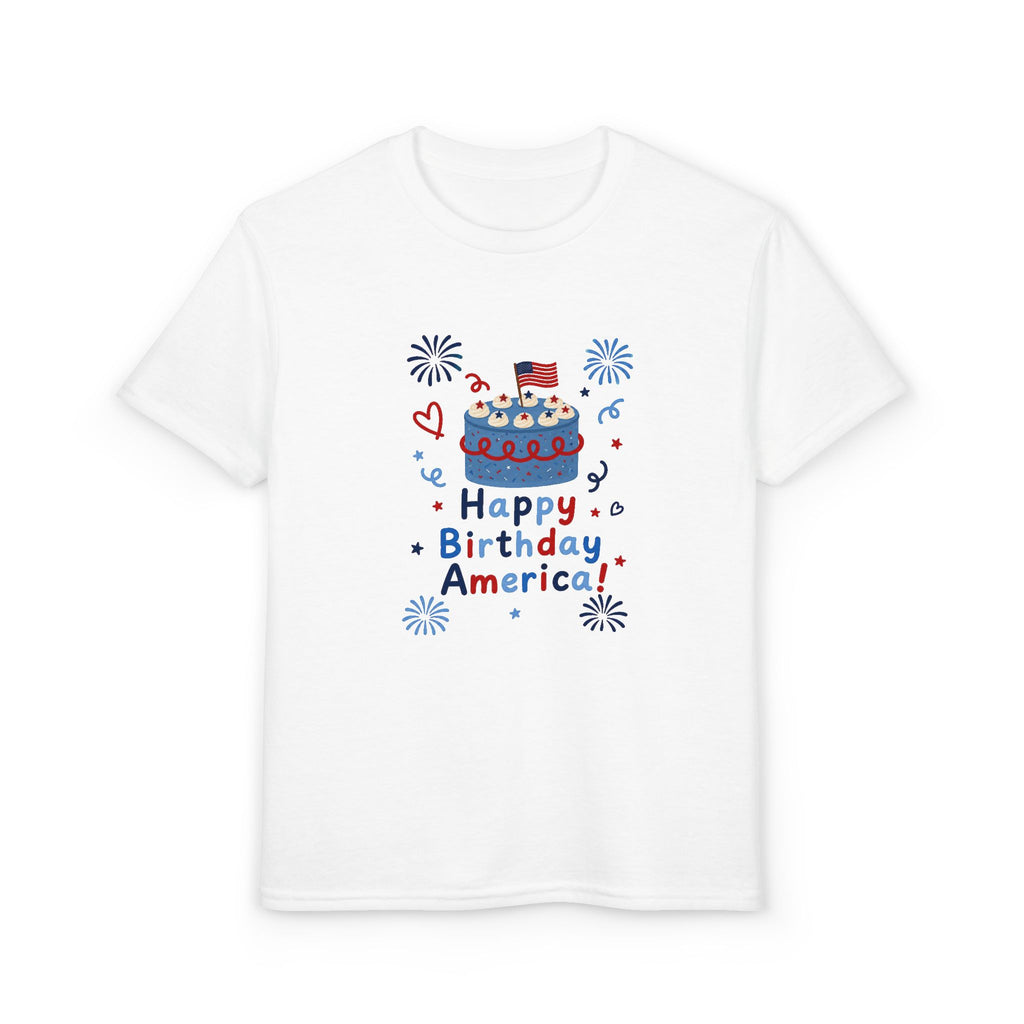 Happy Birthday America Kids T-Shirt - 4th of July Tee for Boys and Girls