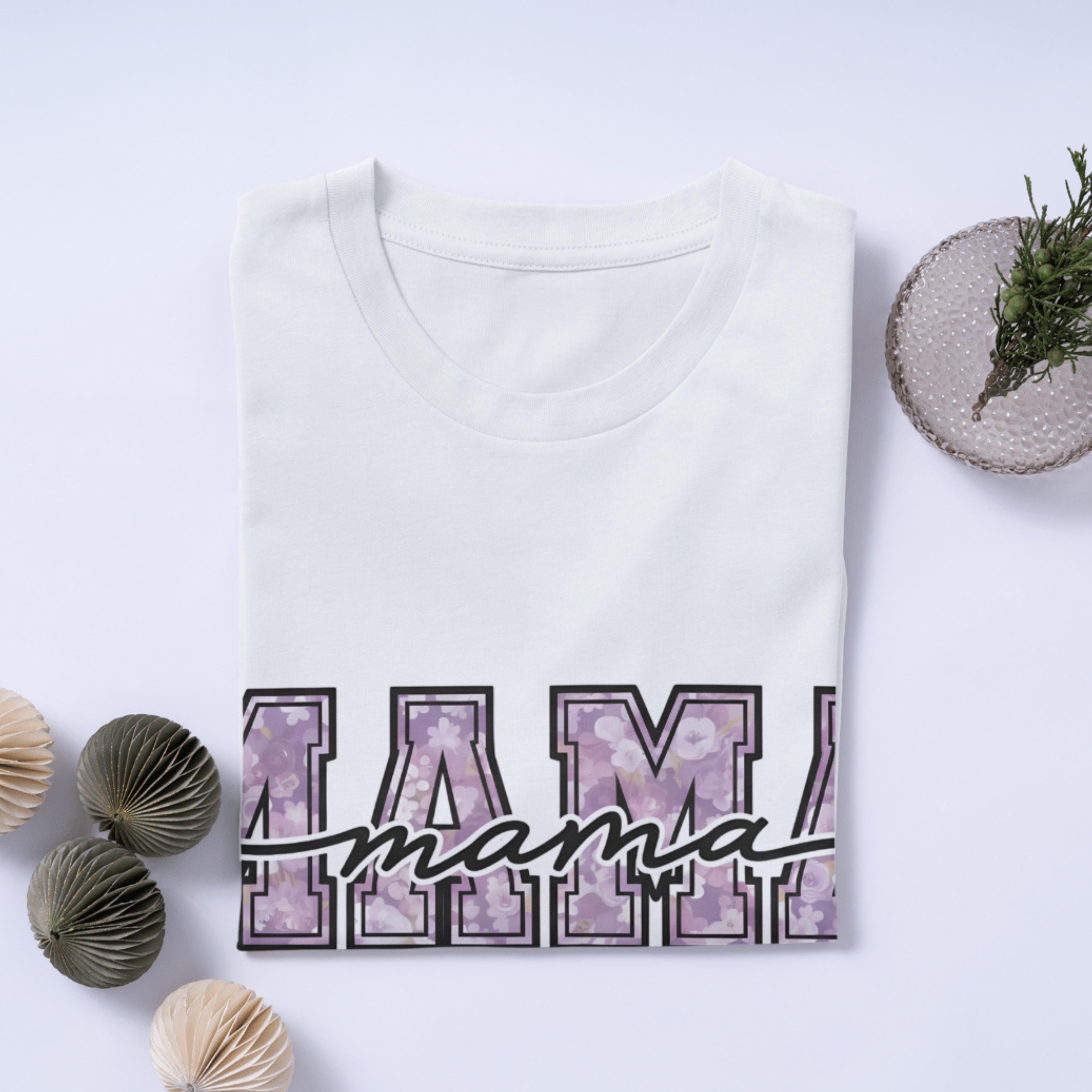 Mama Legend Tee — Retro Floral 'MAMA' Crewneck Shirt