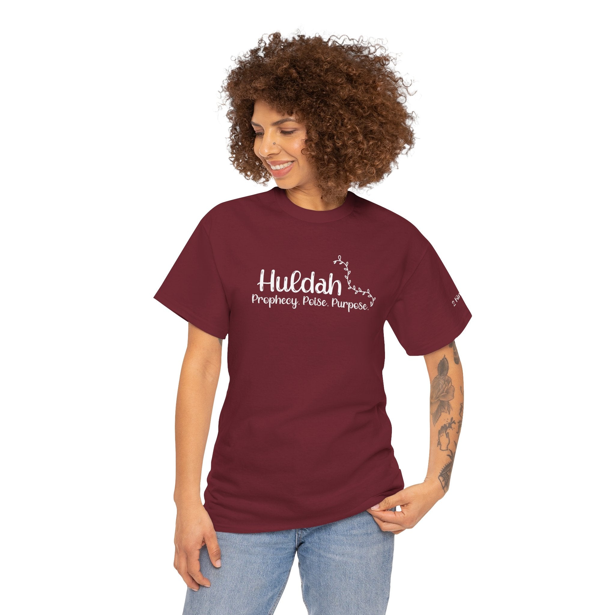 Huldah Shirt – Prophecy, Poise, Purpose – Christian T-Shirt – Women of the Bible – Faith & Inspiration Tee