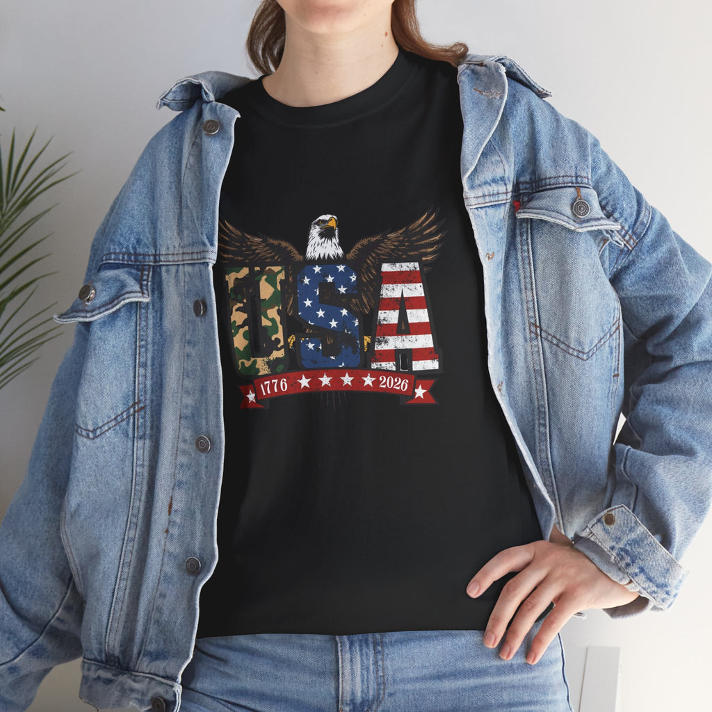 USA Bald Eagle T-Shirt - Patriotic American Flag Tee for Men and Women