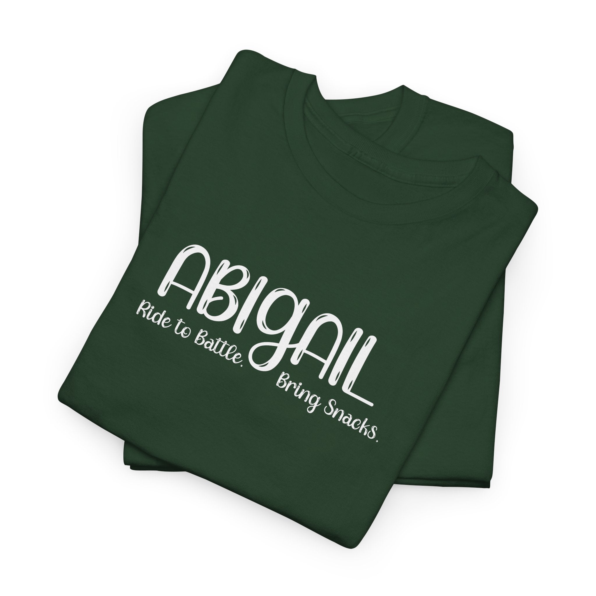 Abigail Shirt – Ride to Battle, Bring Snacks – Christian T-Shirt – Women of the Bible – Funny Faith Shirt