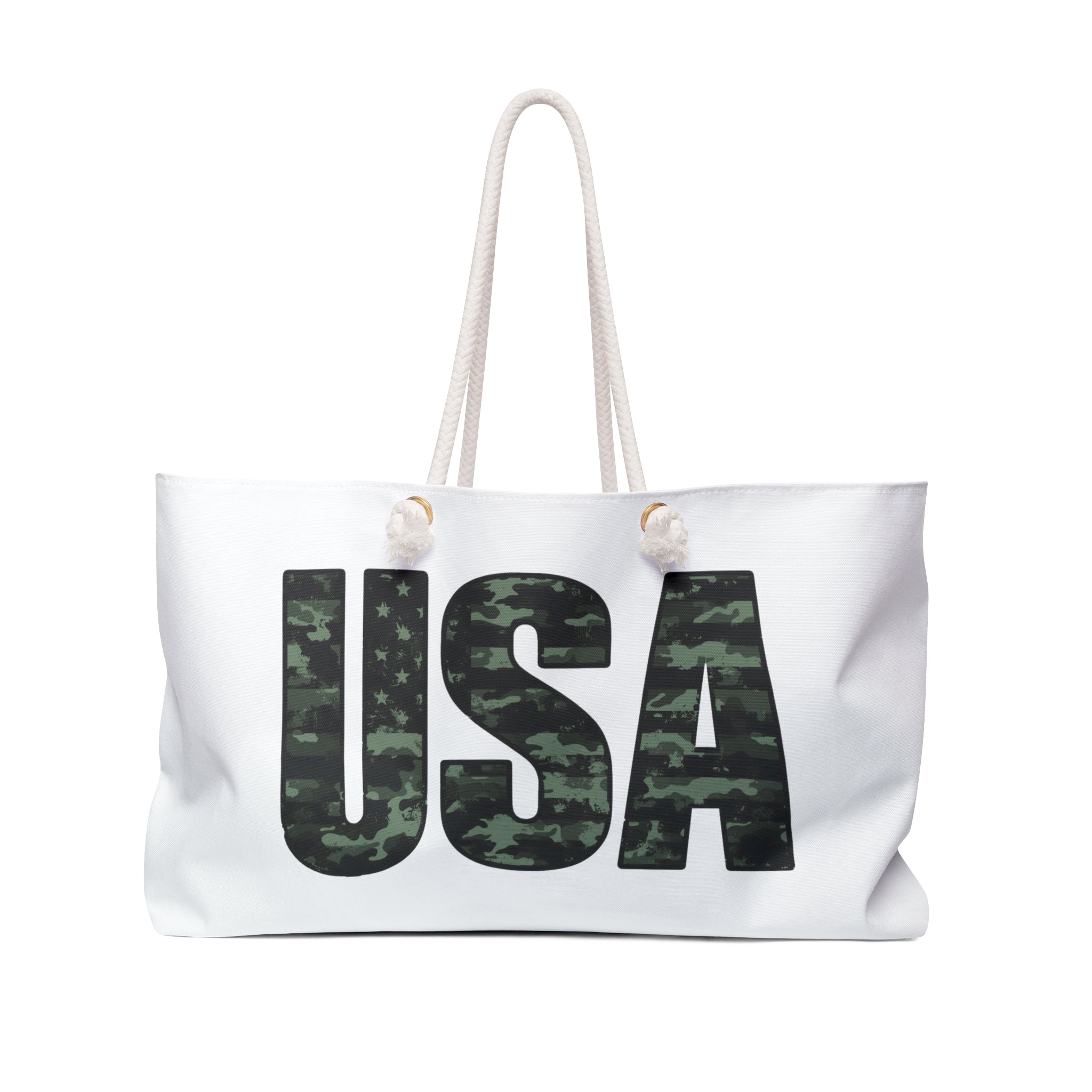 USA Camo Weekender Bag - Camouflage Patriotic Travel Tote