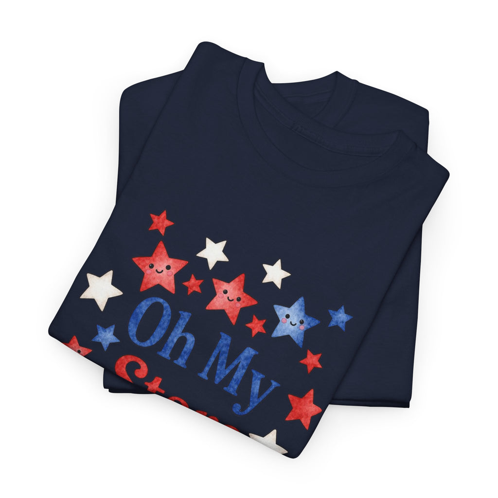 Oh My Stars T-Shirt - Patriotic Red White and Blue Women's Tee