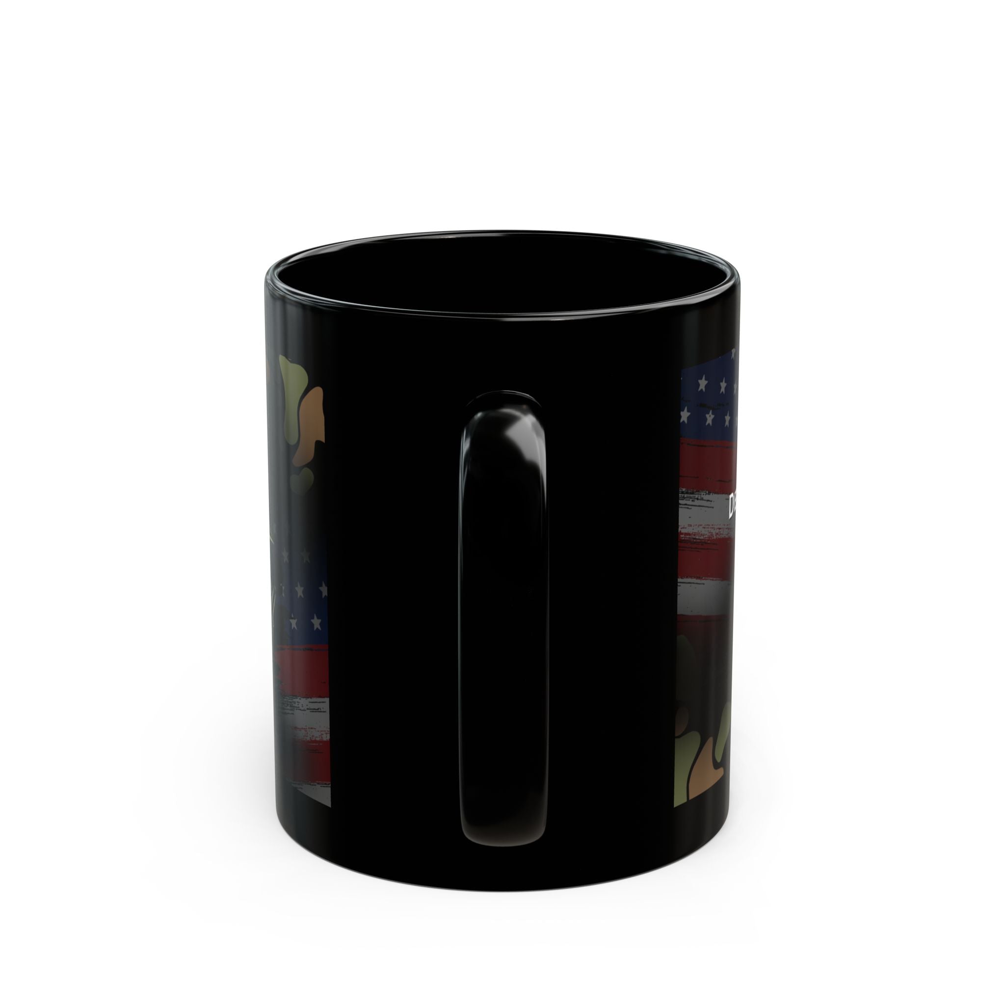 Military Camouflage Helicopter Mug, Patriotic American Flag Coffee Cup