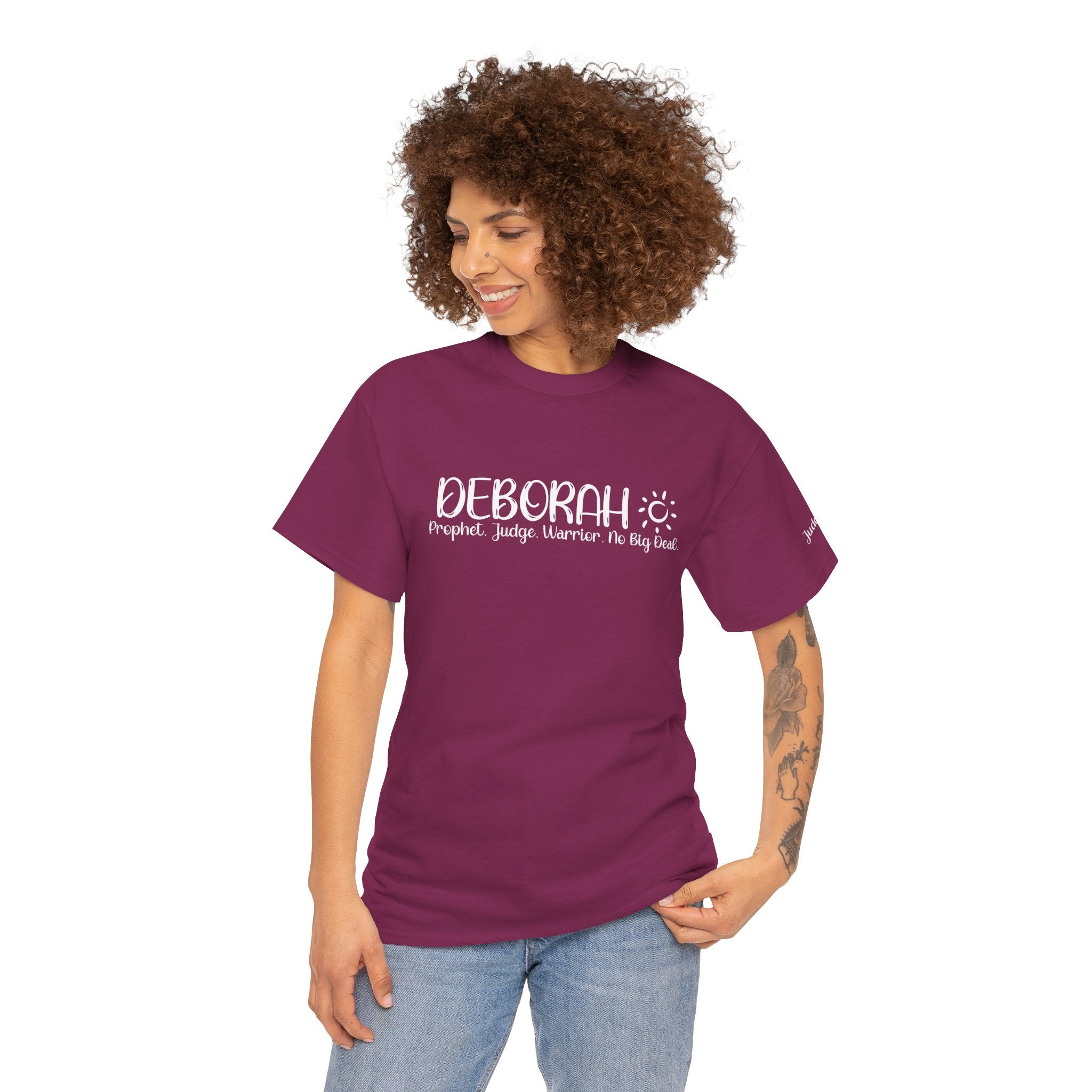 Deborah Shirt – Judge, Prophetess, Warrior – Christian T-Shirt – Women of the Bible – Faith & Courage Shirt