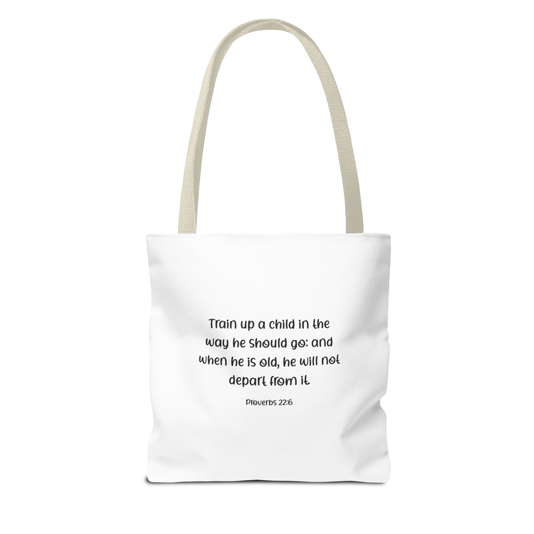 Christian Teacher Tote Bag – Proverbs 22:6 Bible Verse – Teacher Appreciation Gift