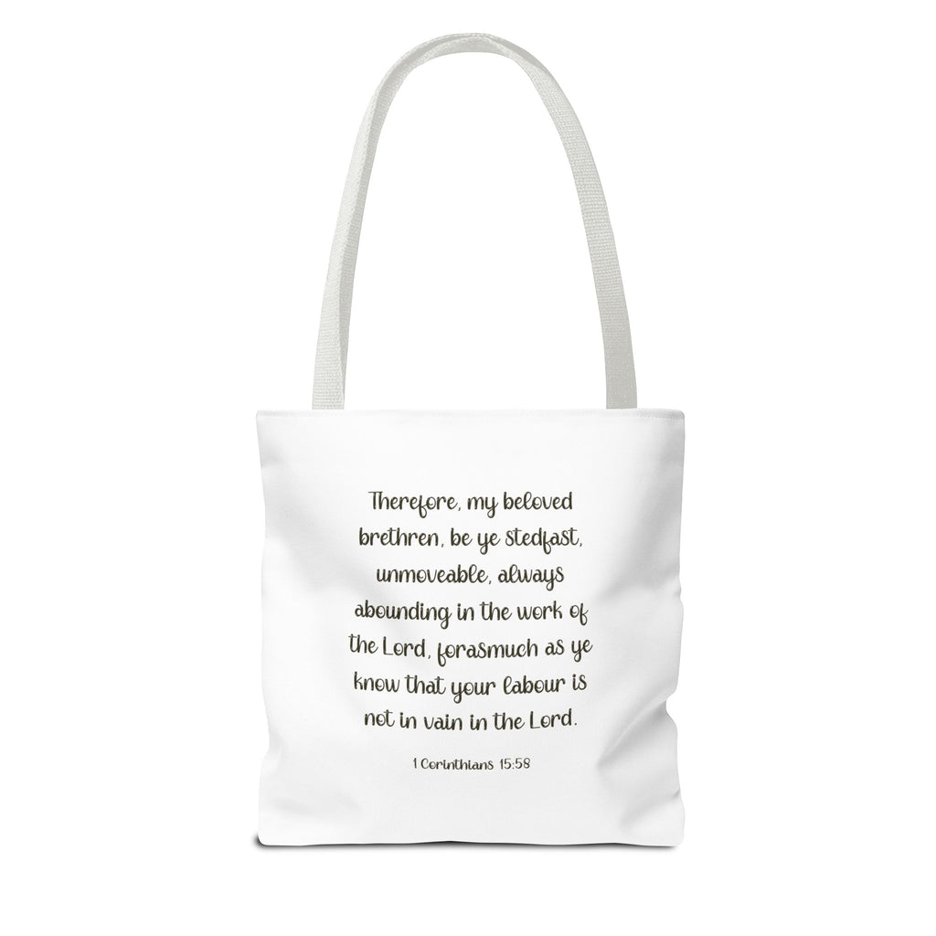 Christian Faith Tote – Sunflowers & Bluebonnets with Bible Verse – KJV Spiritual Bag