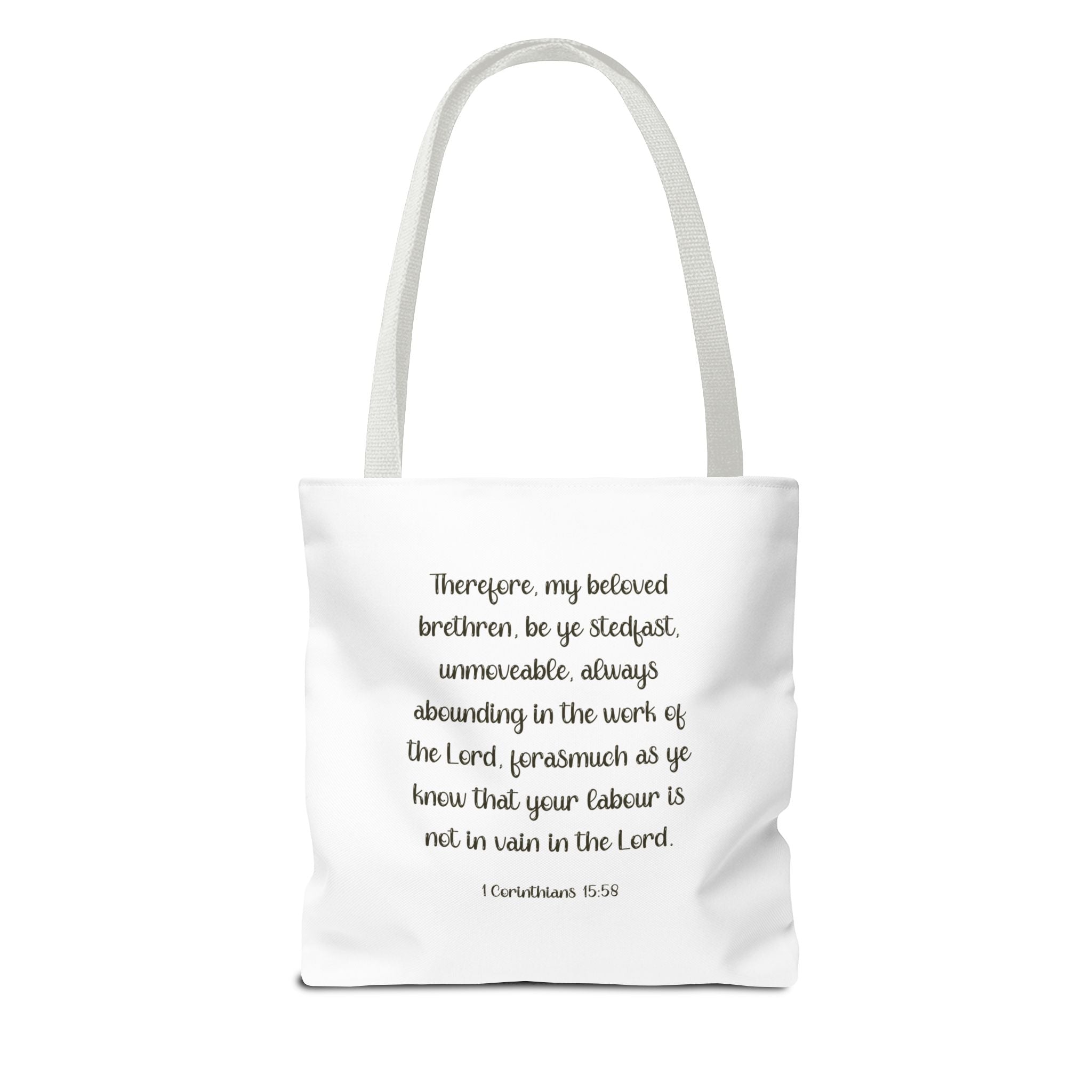 Christian Faith Tote – Sunflowers & Bluebonnets with Bible Verse – KJV Spiritual Bag