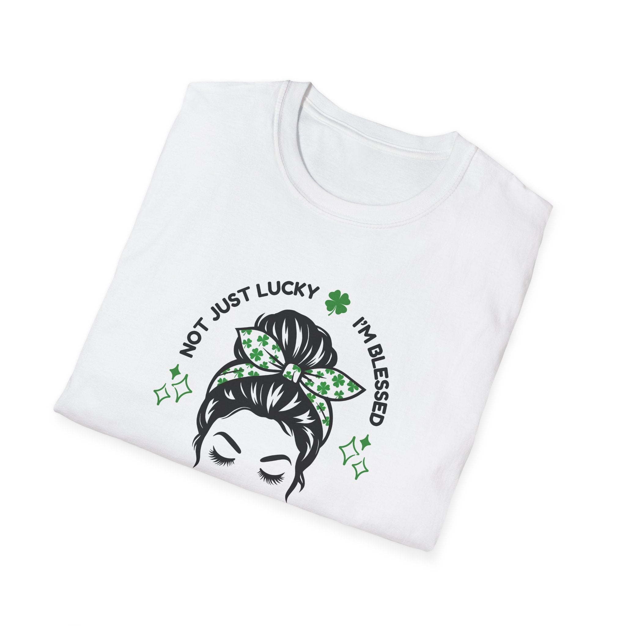Not Just Lucky - Blessed St Patrick's Day Unisex Softstyle T-Shirt