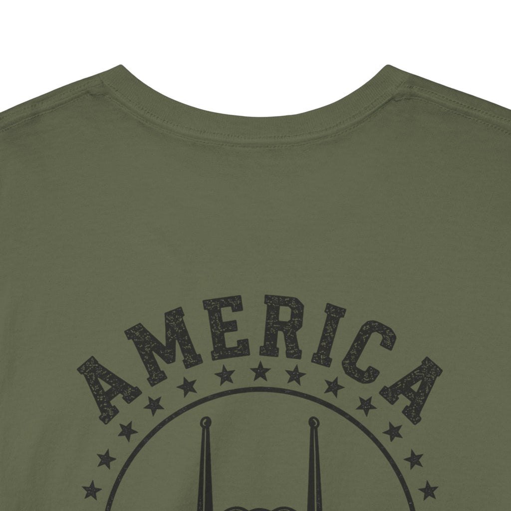 America 250 Years Strong Military Green Graphic Tee | Tactical Patriotic Fighter Jet T-Shirt