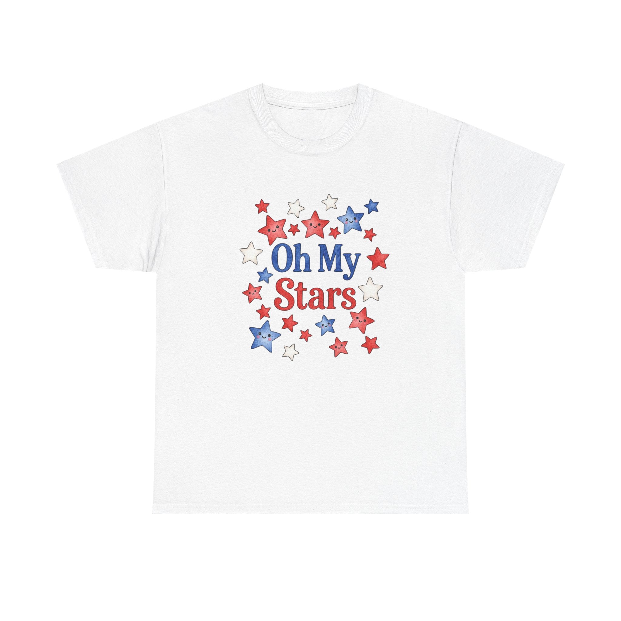 Oh My Stars T-Shirt - Patriotic Red White and Blue Women's Tee