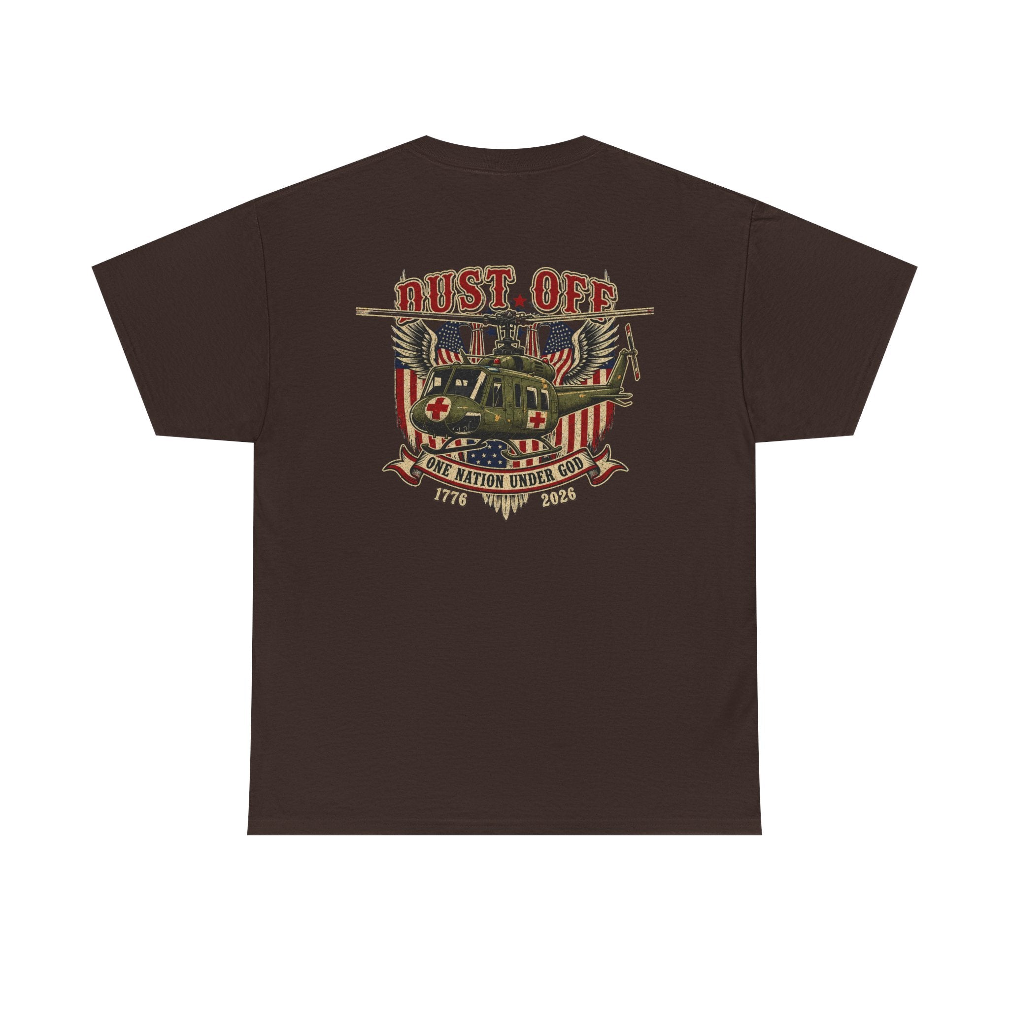 Dust Off - Military - Huey -One Nation Under God | USA 250th Anniversary Unisex Tee