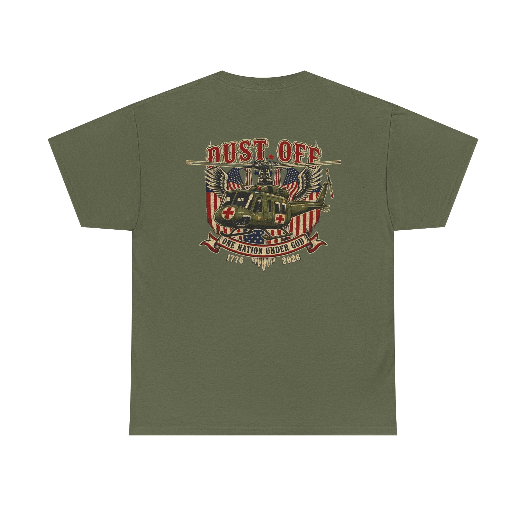 Dust Off - Military - Huey -One Nation Under God | USA 250th Anniversary Unisex Tee
