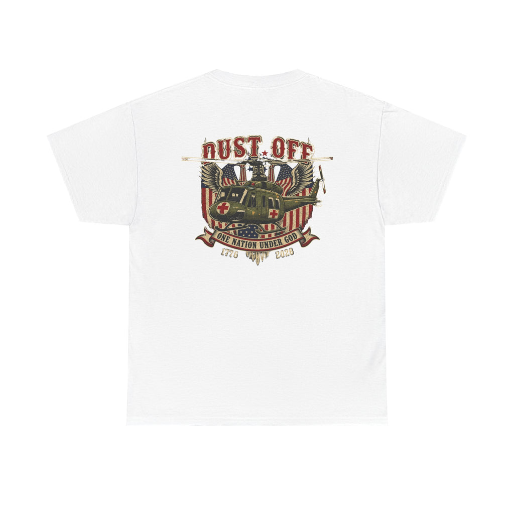 Dust Off - Military - Huey -One Nation Under God | USA 250th Anniversary Unisex Tee