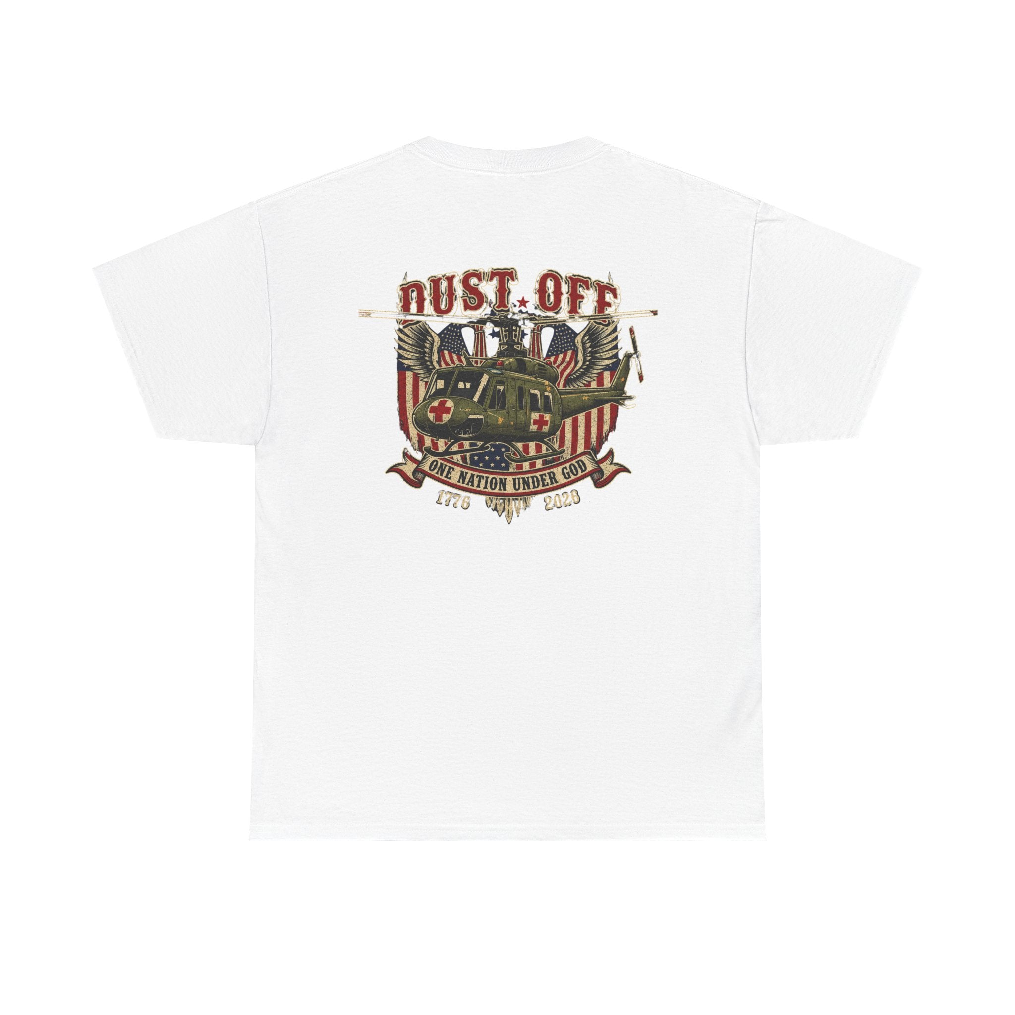 Dust Off - Military - Huey -One Nation Under God | USA 250th Anniversary Unisex Tee
