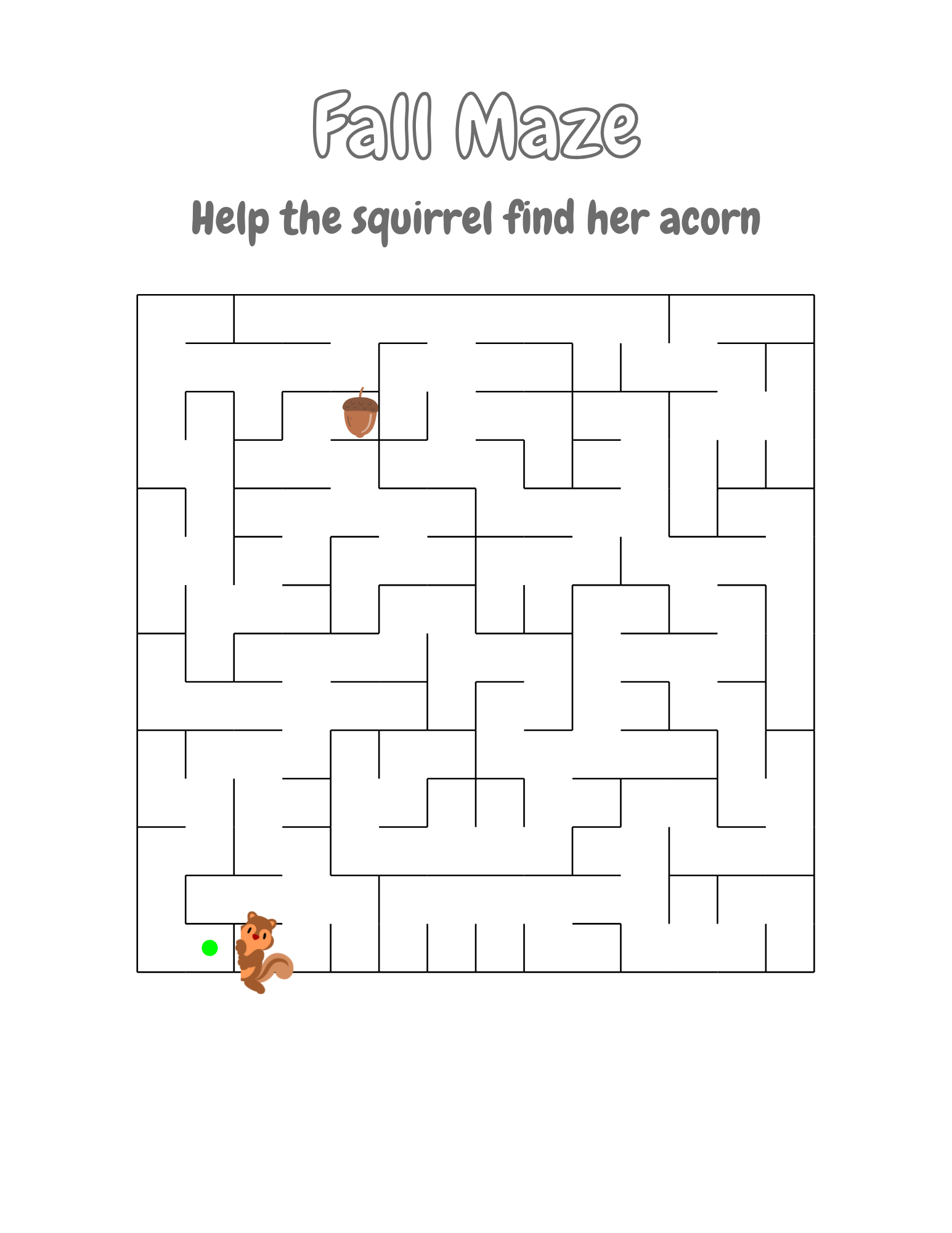 Fall Coloring / Activity Pages (13pg download)