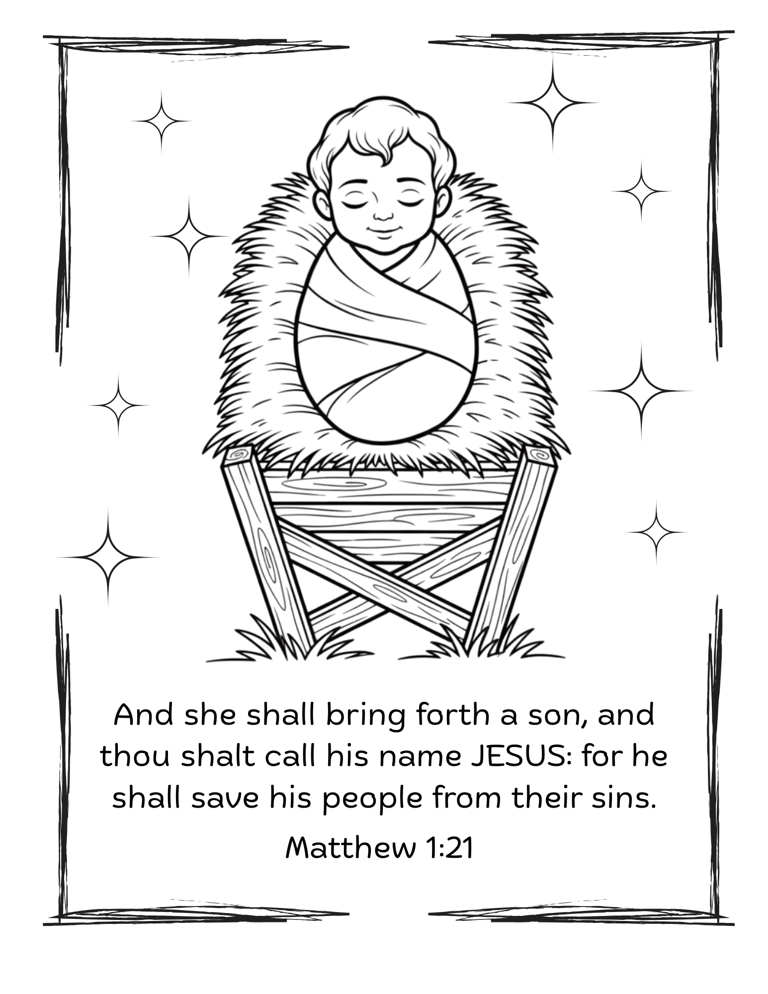 Nativity Coloring / Activity Pages (KJV Bible Verse 16pg download)