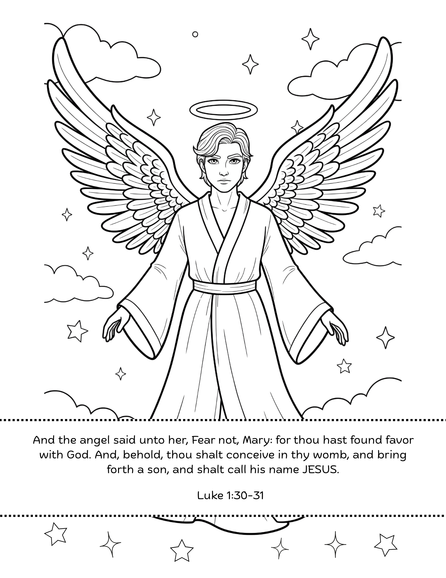 Nativity Coloring / Activity Pages (KJV Bible Verse 16pg download)