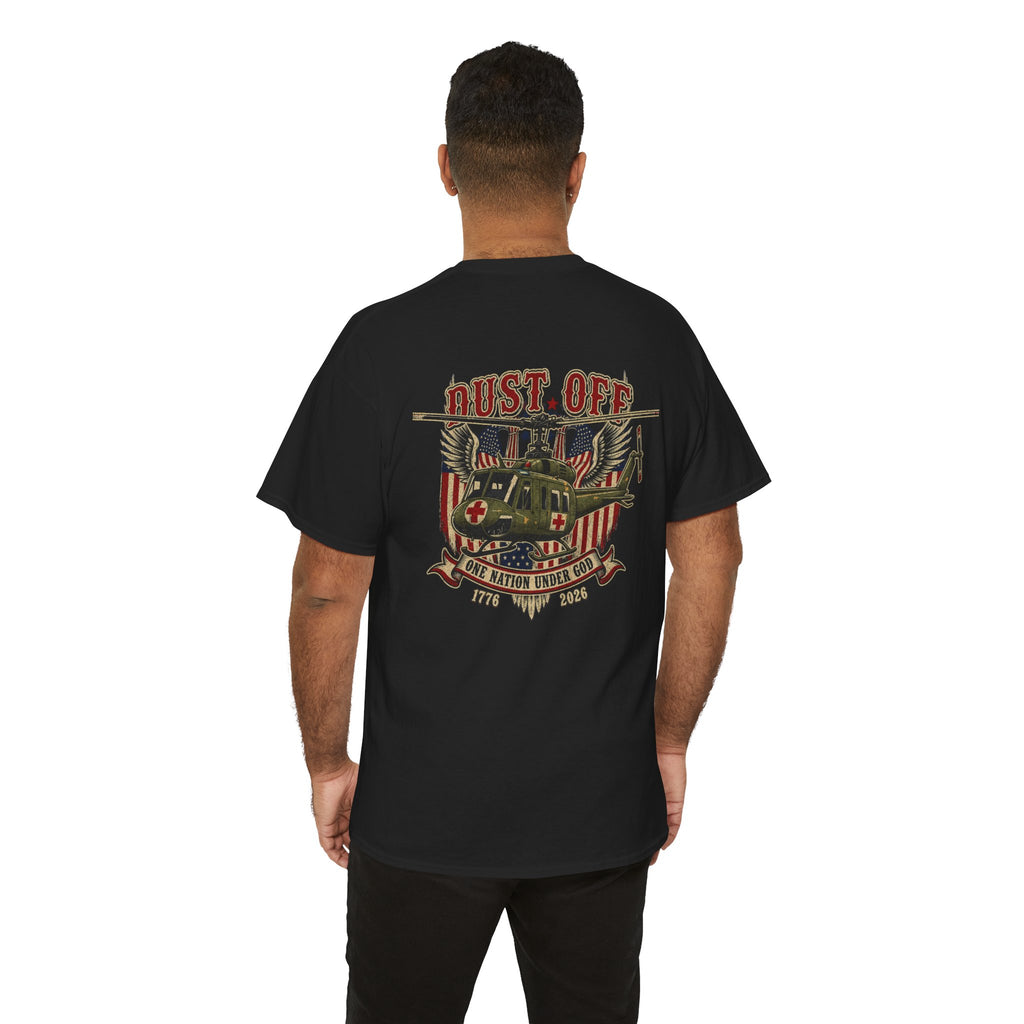 Dust Off - Military - Huey -One Nation Under God | USA 250th Anniversary Unisex Tee