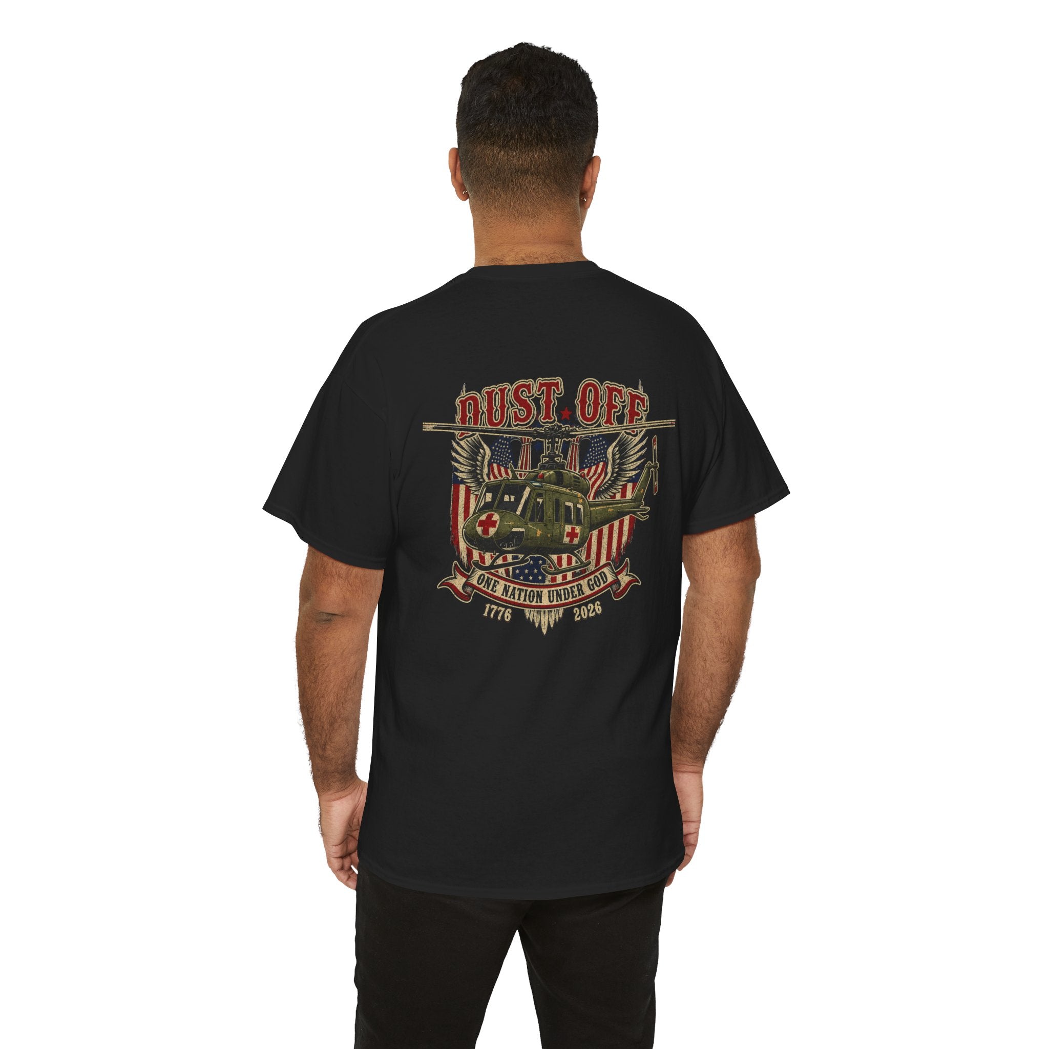 Dust Off - Military - Huey -One Nation Under God | USA 250th Anniversary Unisex Tee