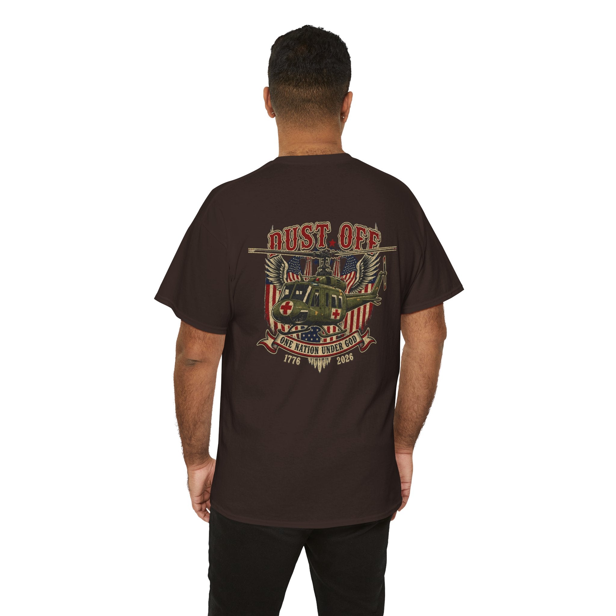 Dust Off - Military - Huey -One Nation Under God | USA 250th Anniversary Unisex Tee